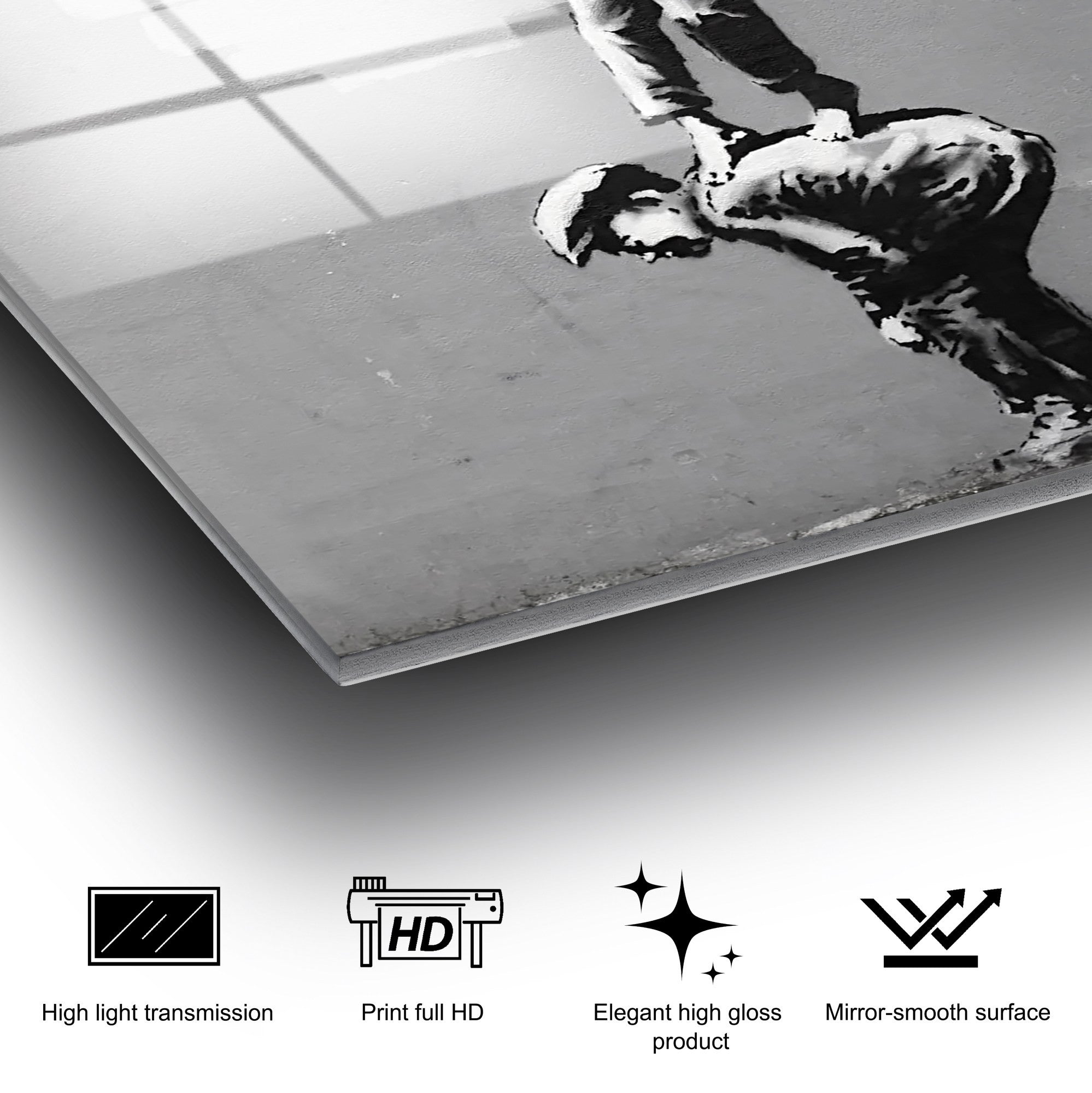 Quadro Decorativo em Vidro Temperado UV-501, Multicolor, 45 x 65 cm (4 mm)