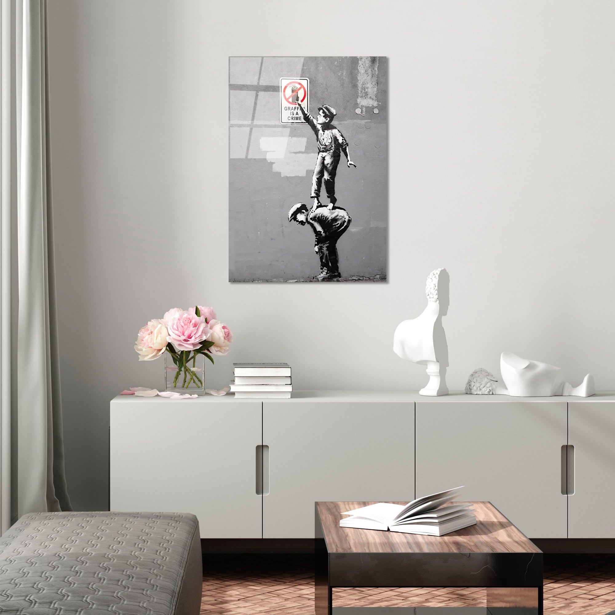 Quadro Decorativo em Vidro Temperado UV-501, Multicolor, 45 x 65 cm (4 mm)