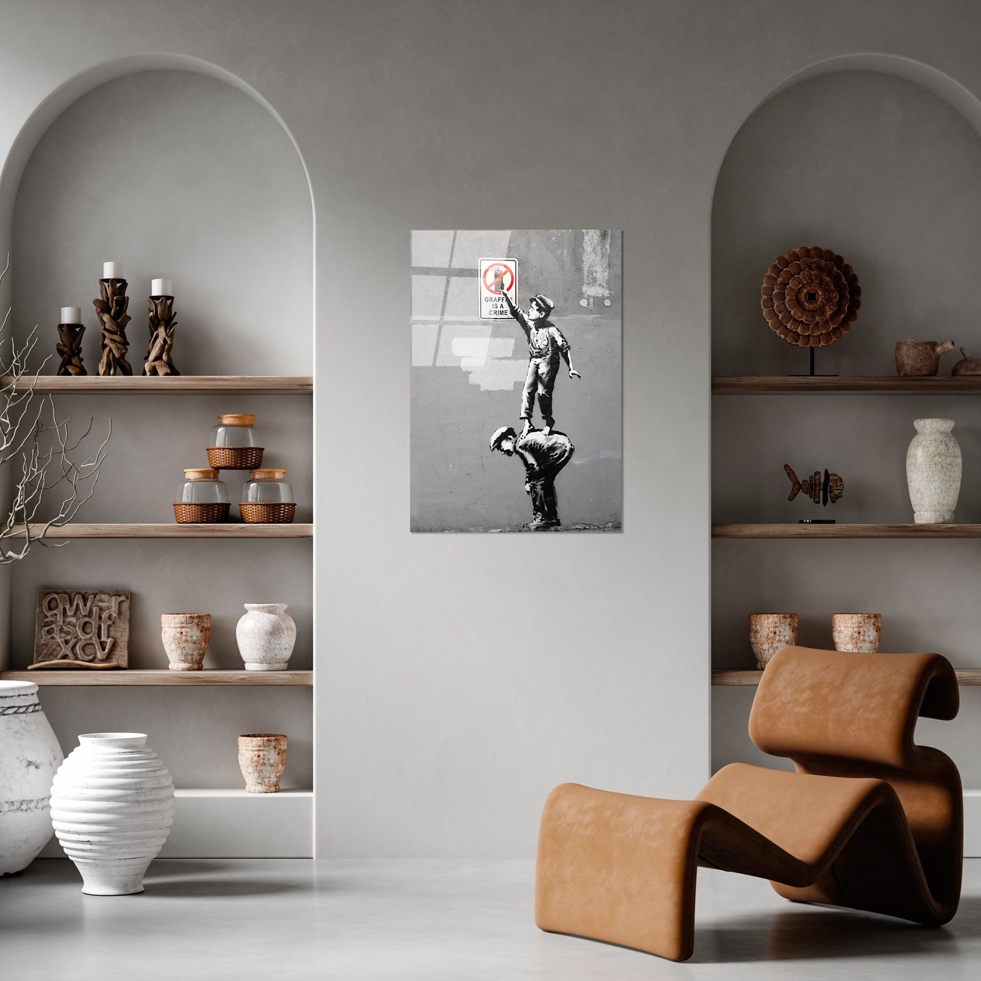 Quadro Decorativo em Vidro Temperado UV-501, Multicolor, 45 x 65 cm (4 mm)