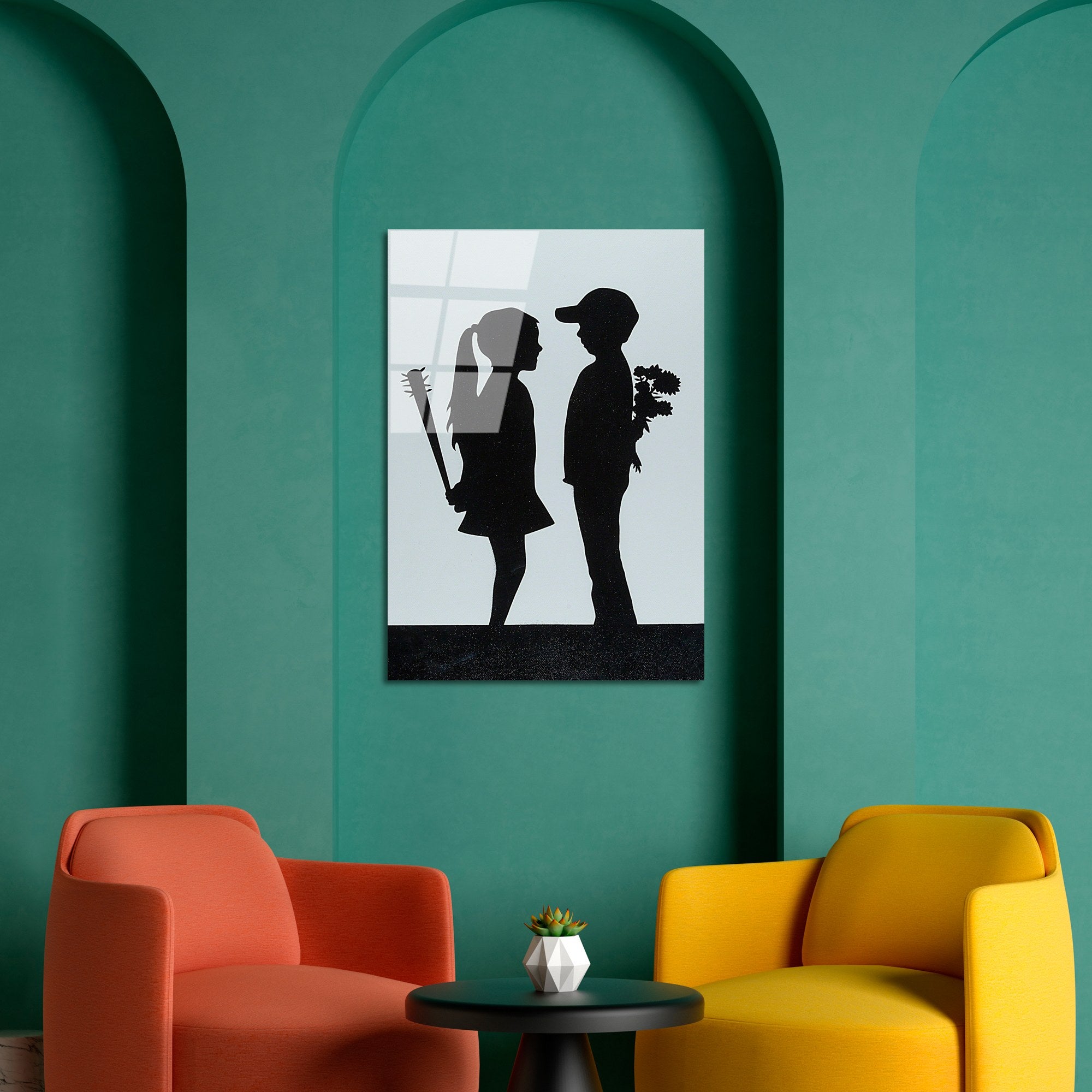 Quadro em Vidro Temperado UV-502 45x65 cm – Multicolor, 4 mm