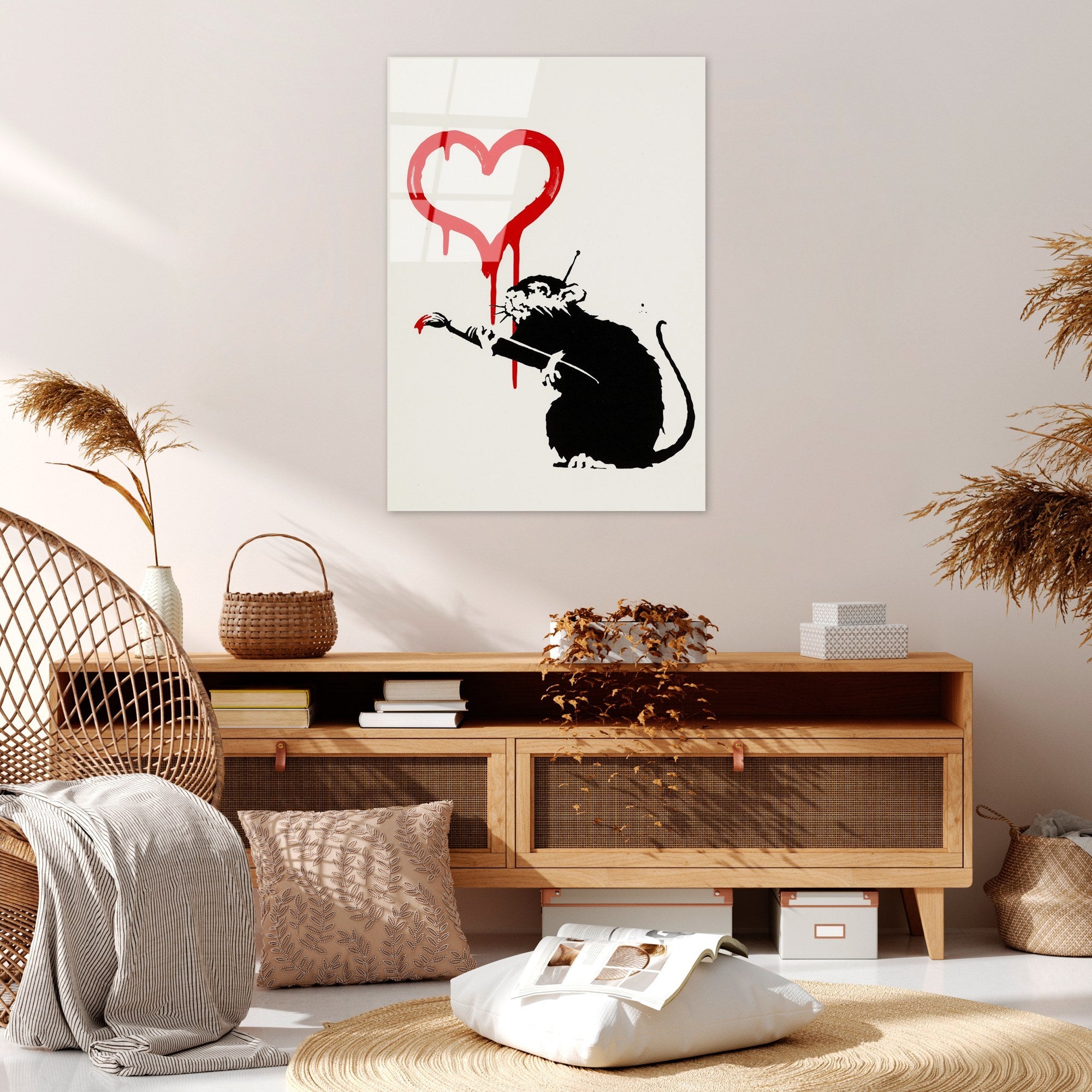 Quadro Decorativo em Vidro Temperado (4 mm) UV-503, 45 x 65 cm, Multicolor