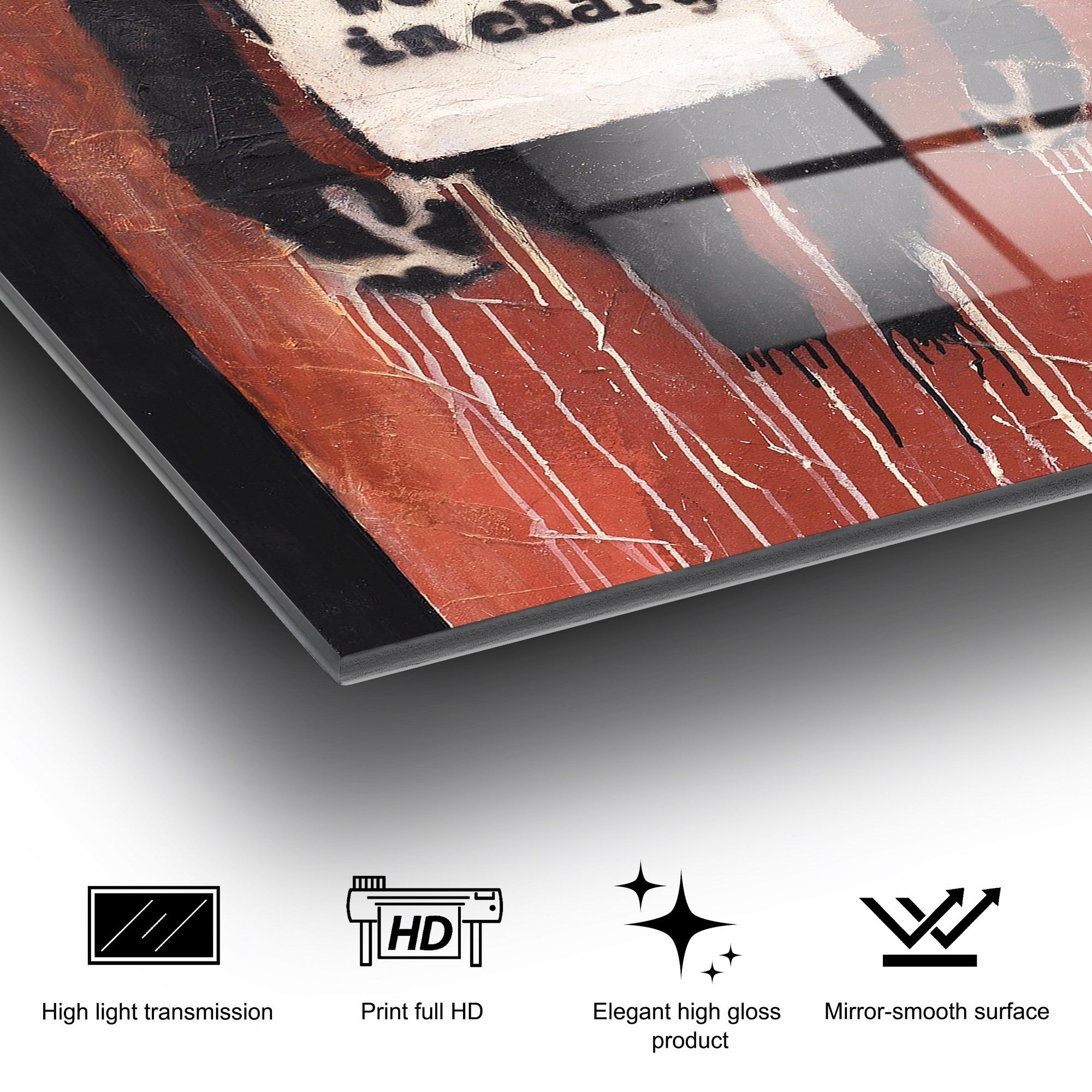 Quadro Decorativo em Vidro Temperado UV-504 (4 mm), Multicolor, 45 x 65 cm