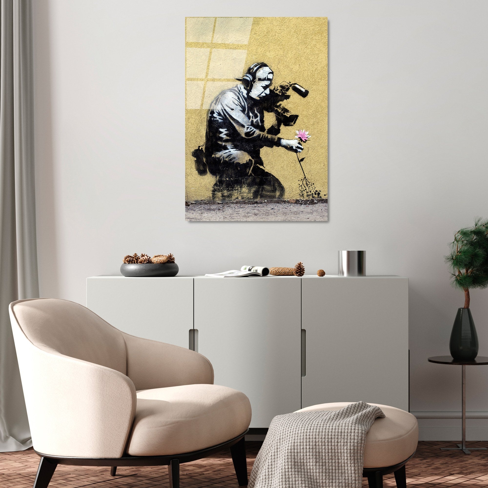 Quadro Decorativo em Vidro Temperado UV-505, 45 x 65 cm, Multicolor, 4 mm