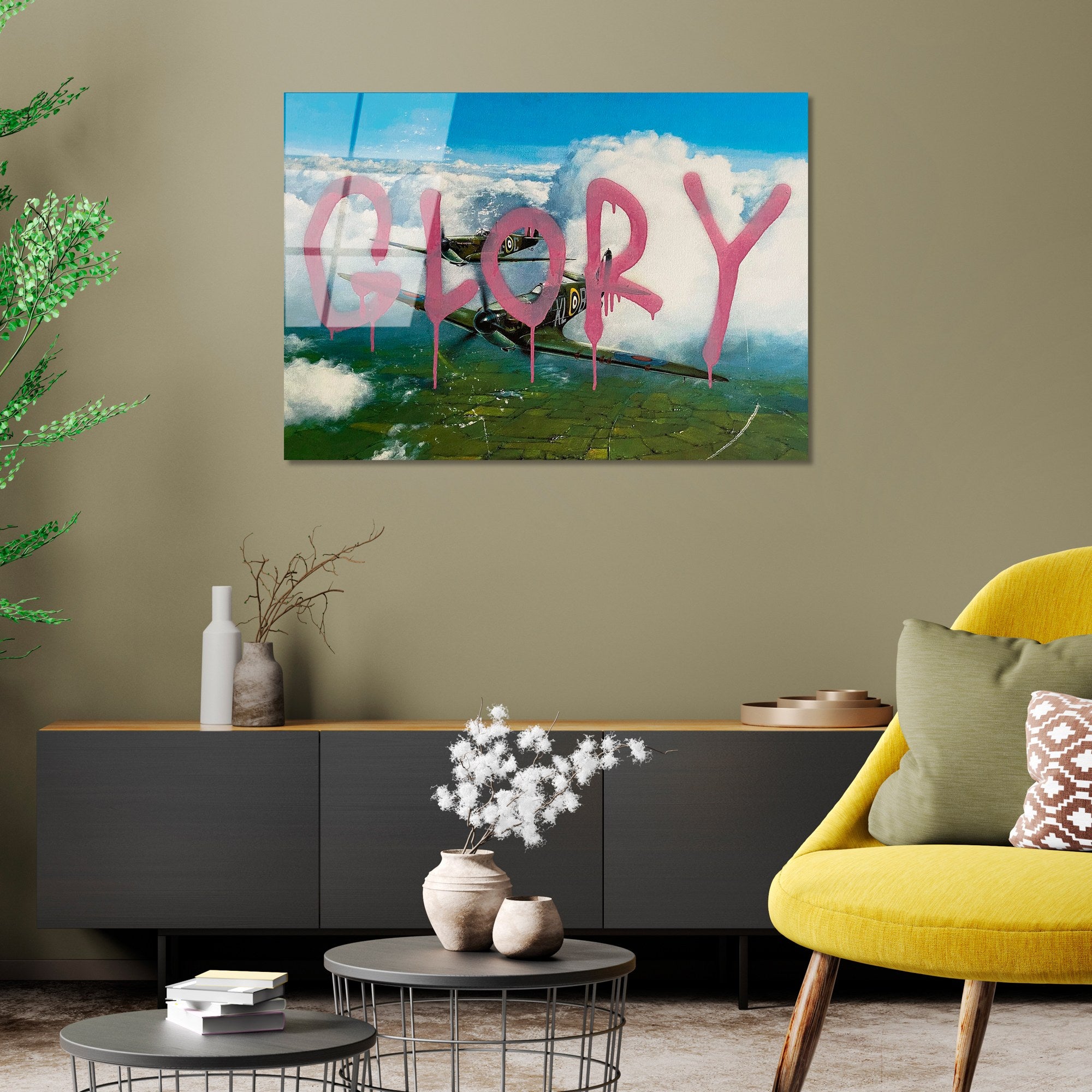 Quadro Decorativo em Vidro 100% Temperado UV-507, 45 x 65 cm - Multicolor (4 mm)