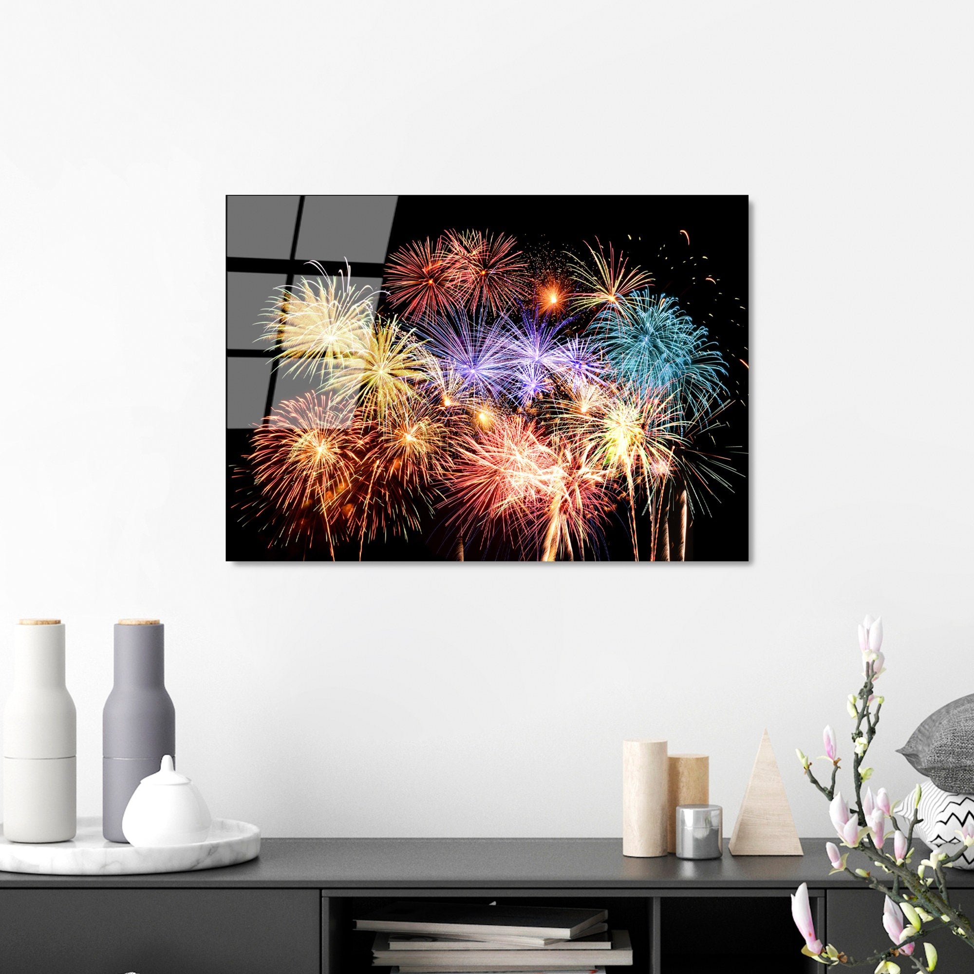 Quadro Decorativo em Vidro Temperado 100% (4 mm) 50 x 70 cm Multicolor – UV-264