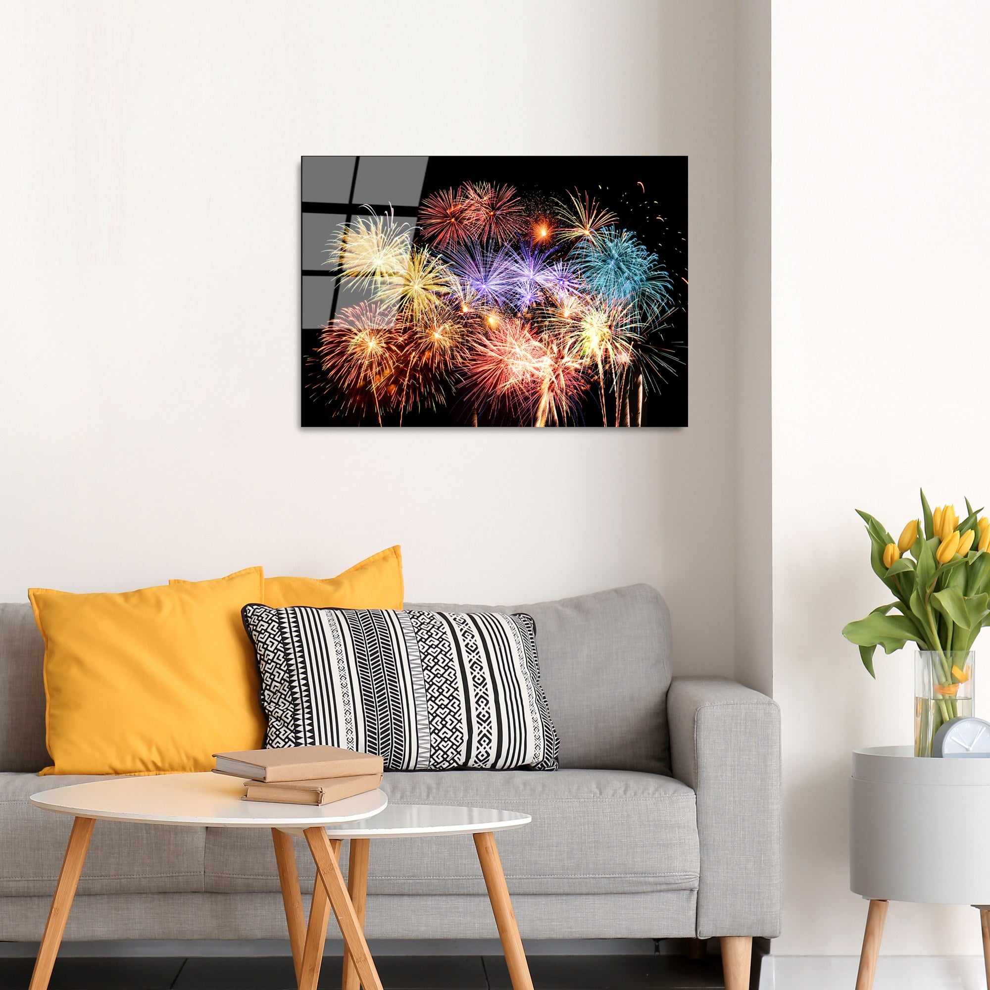 Quadro Decorativo em Vidro Temperado 100% (4 mm) 50 x 70 cm Multicolor – UV-264