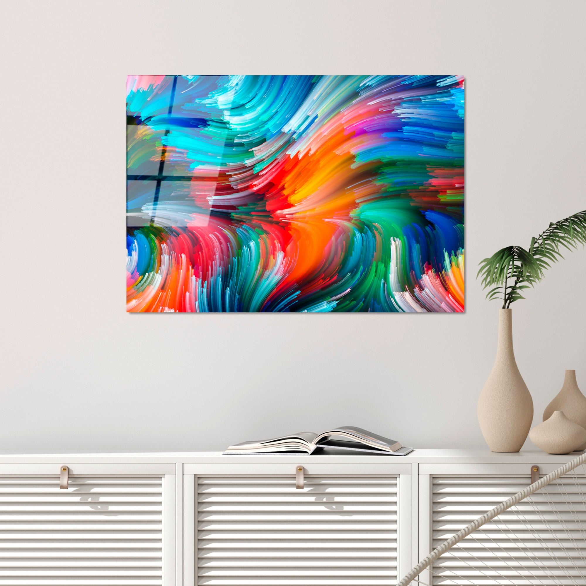 Quadro Decorativo em Vidro Temperado UV-266, Multicolor, 50 x 70 cm (4 mm)