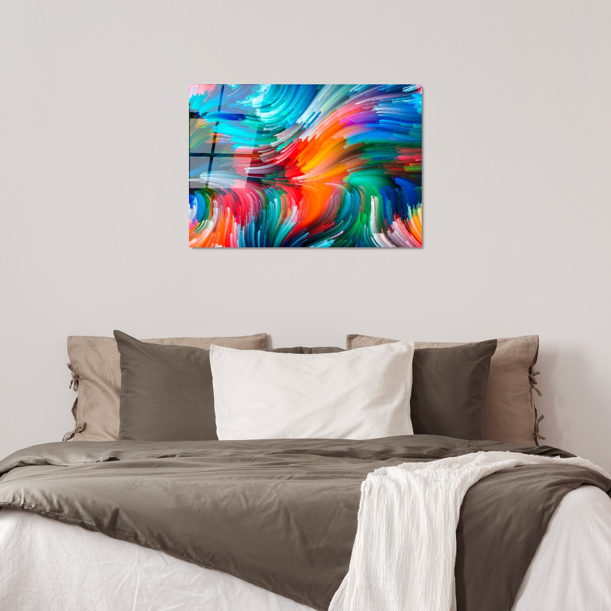 Quadro Decorativo em Vidro Temperado UV-266, Multicolor, 50 x 70 cm (4 mm)