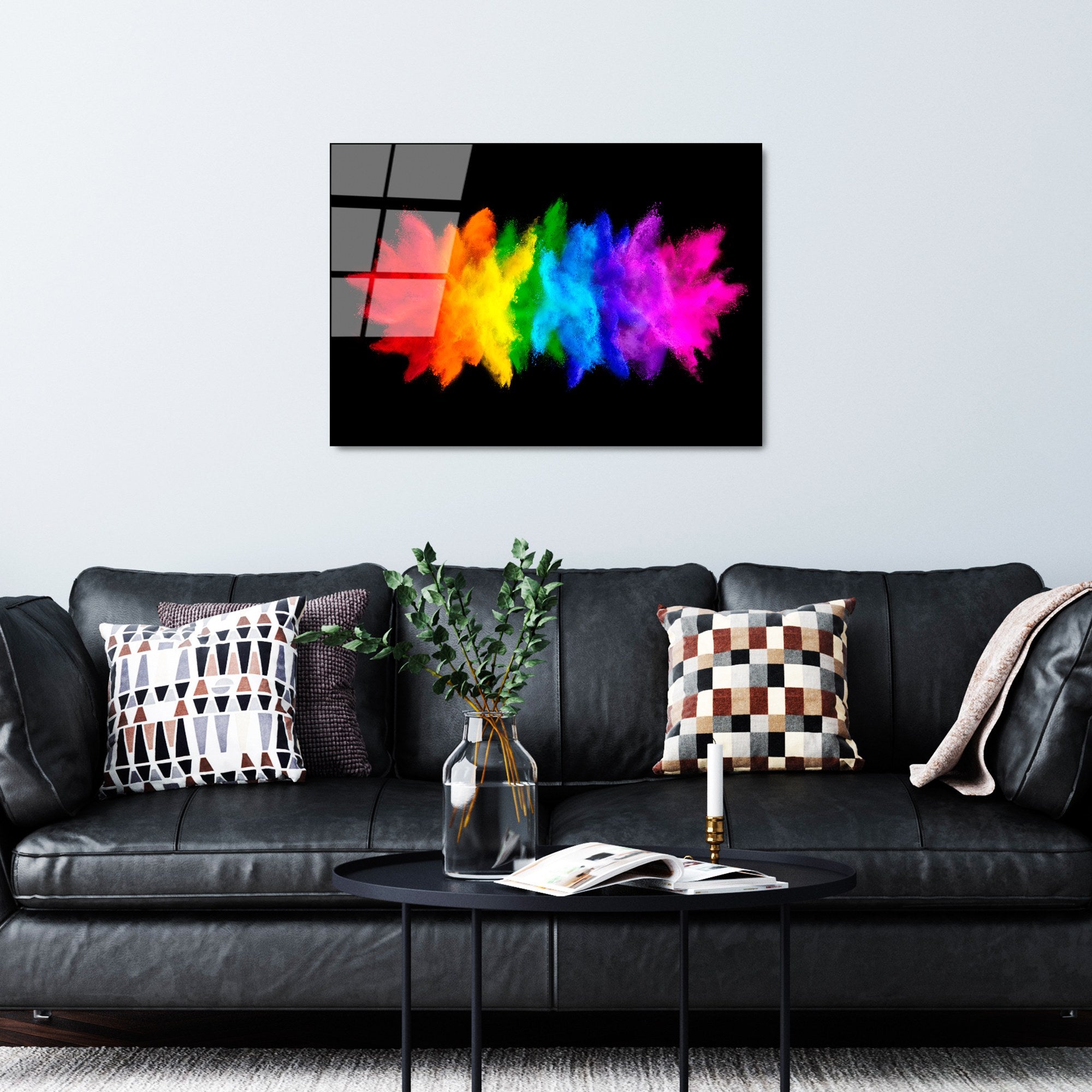 Quadro Decorativo em Vidro 100% Temperado UV-269, 50 x 70 cm, Multicolor (4 mm)