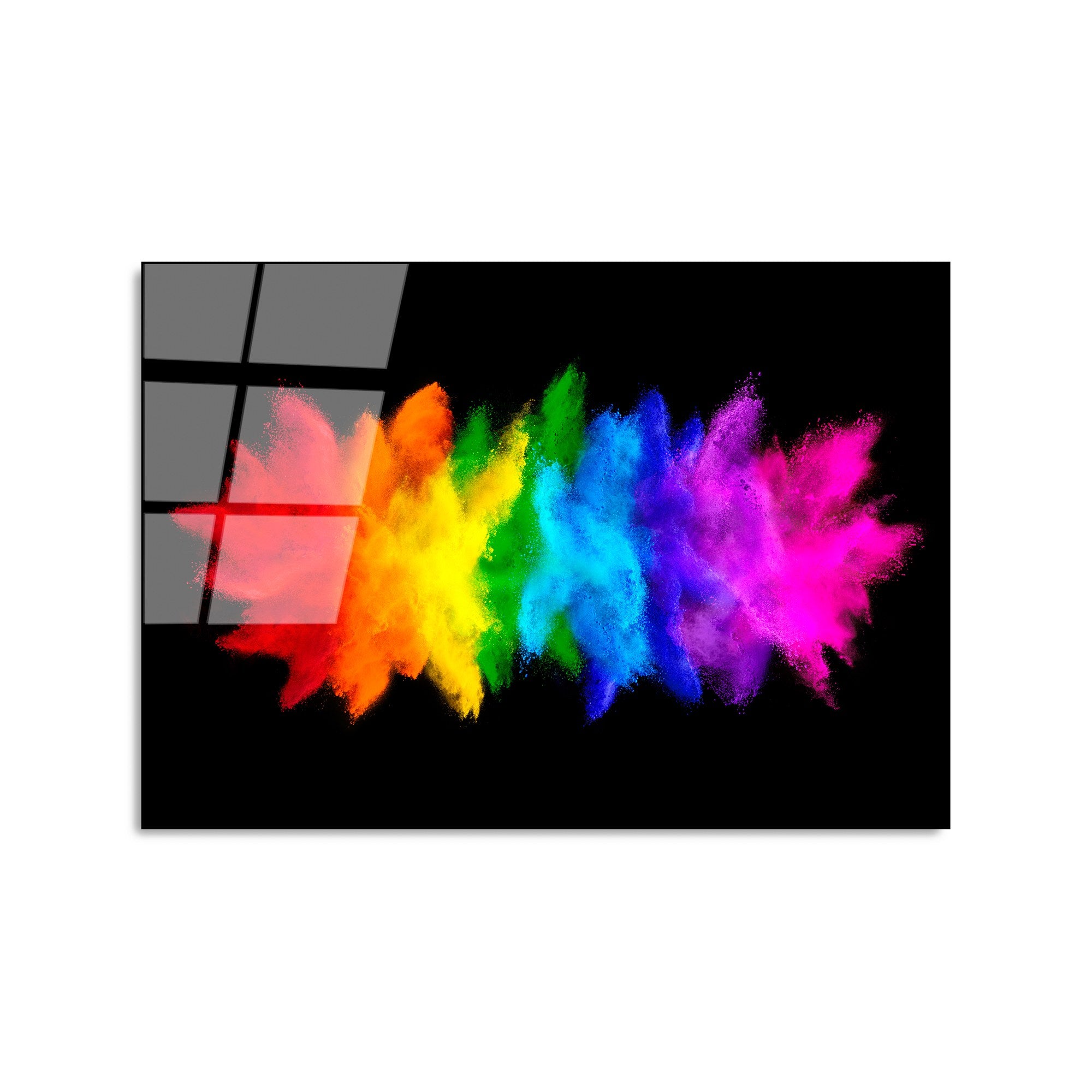 Quadro Decorativo em Vidro 100% Temperado UV-269, 50 x 70 cm, Multicolor (4 mm)