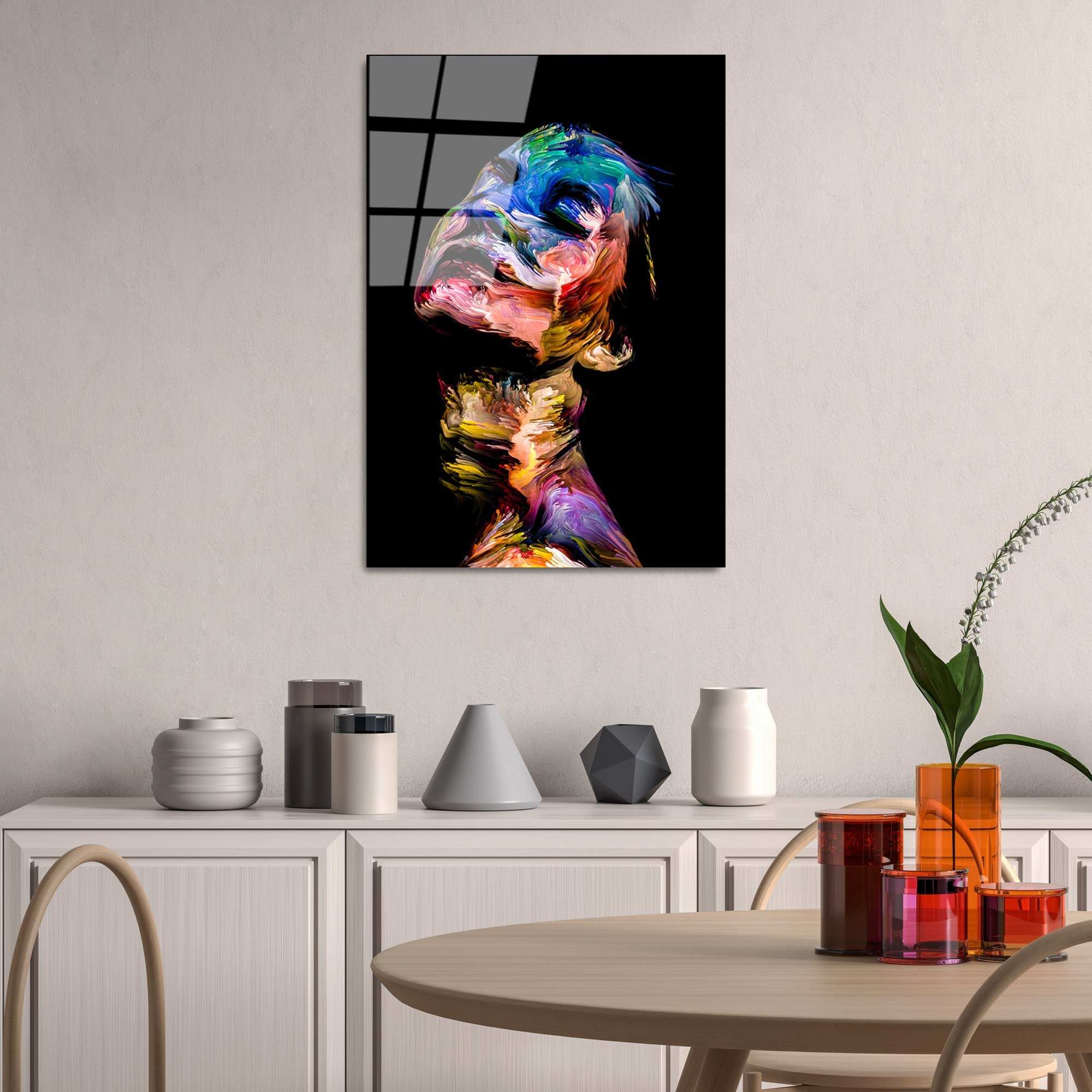 Quadro Decorativo em Vidro Temperado UV-270, Multicolor, 50 x 70 cm (4 mm)