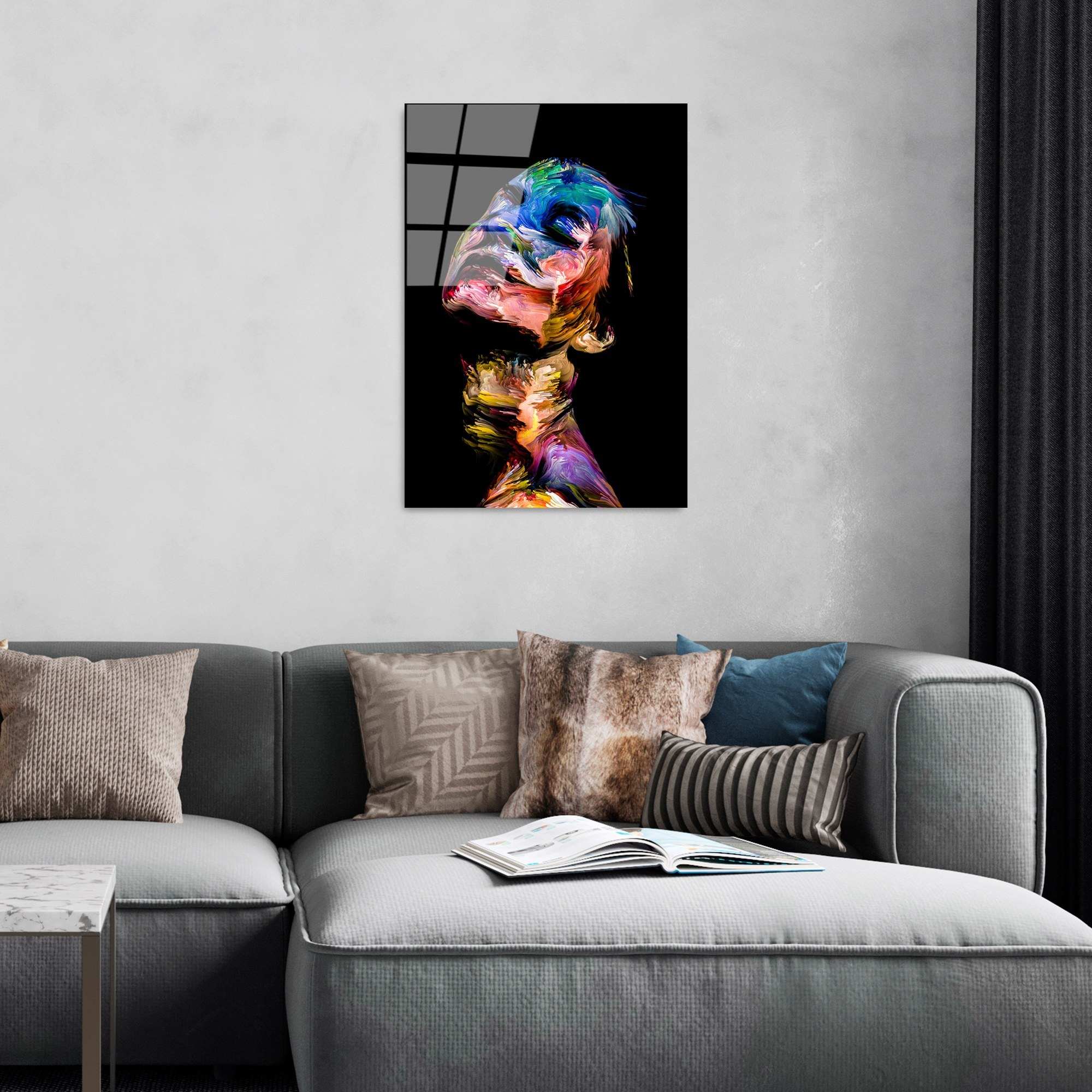 Quadro Decorativo em Vidro Temperado UV-270, Multicolor, 50 x 70 cm (4 mm)