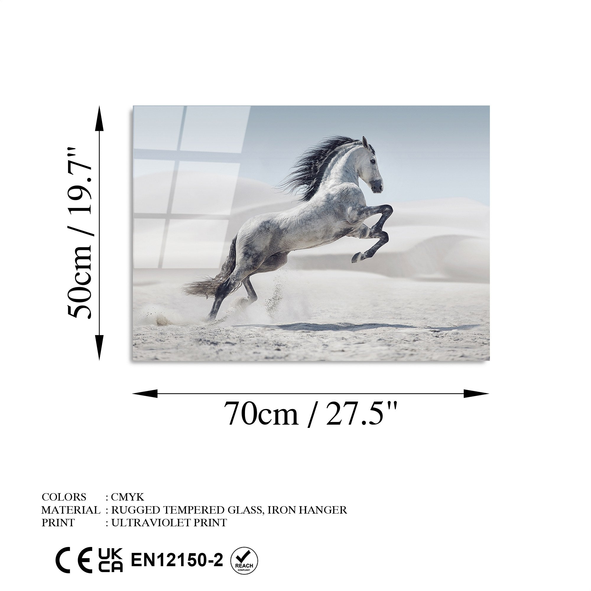 Quadro Decorativo em Vidro Temperado UV-273, Multicolor, 50 x 70 cm, 4 mm