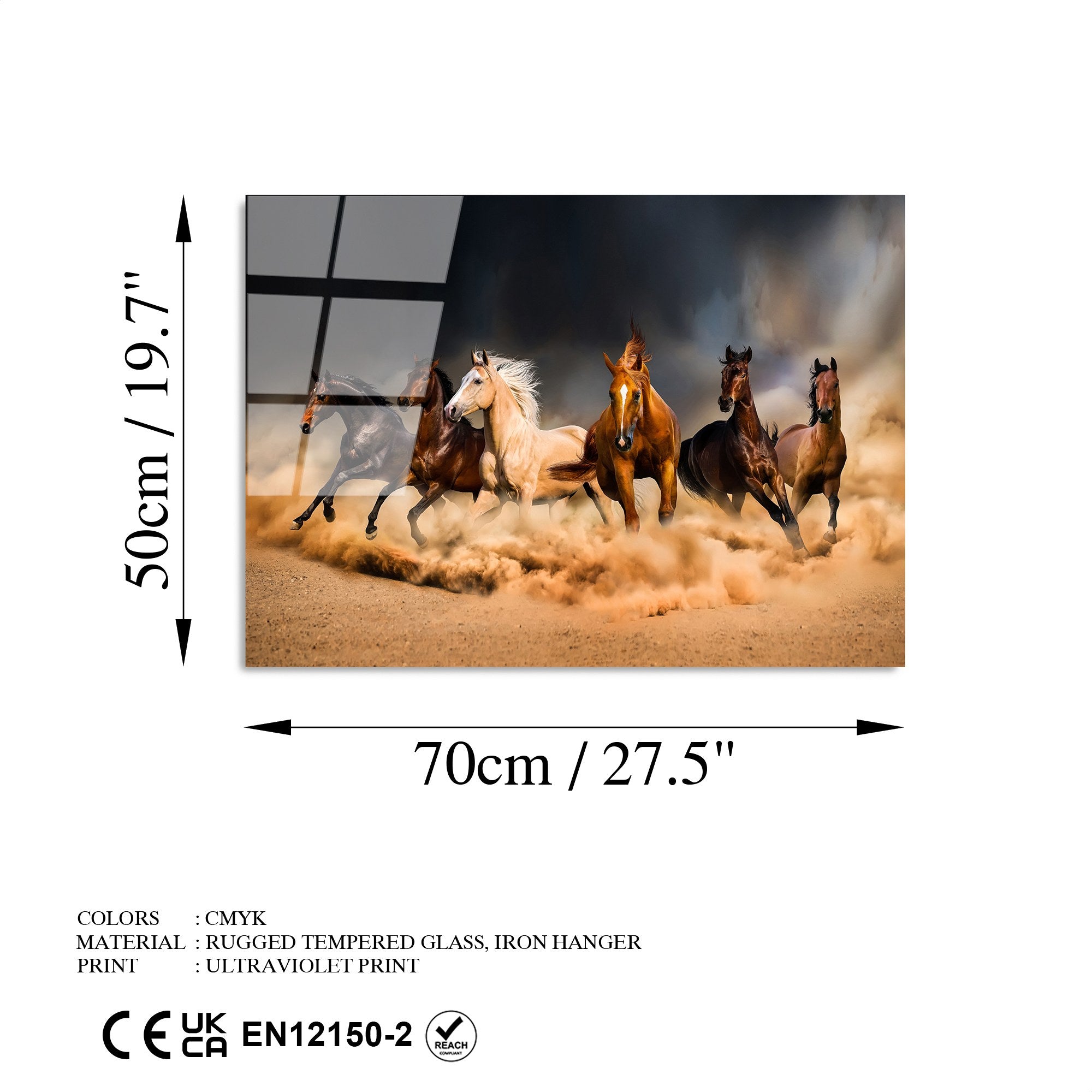 Quadro Decorativo em Vidro Temperado Multicolor 50 x 70 cm (4 mm) – UV-274 | Ref. 123BZM1368