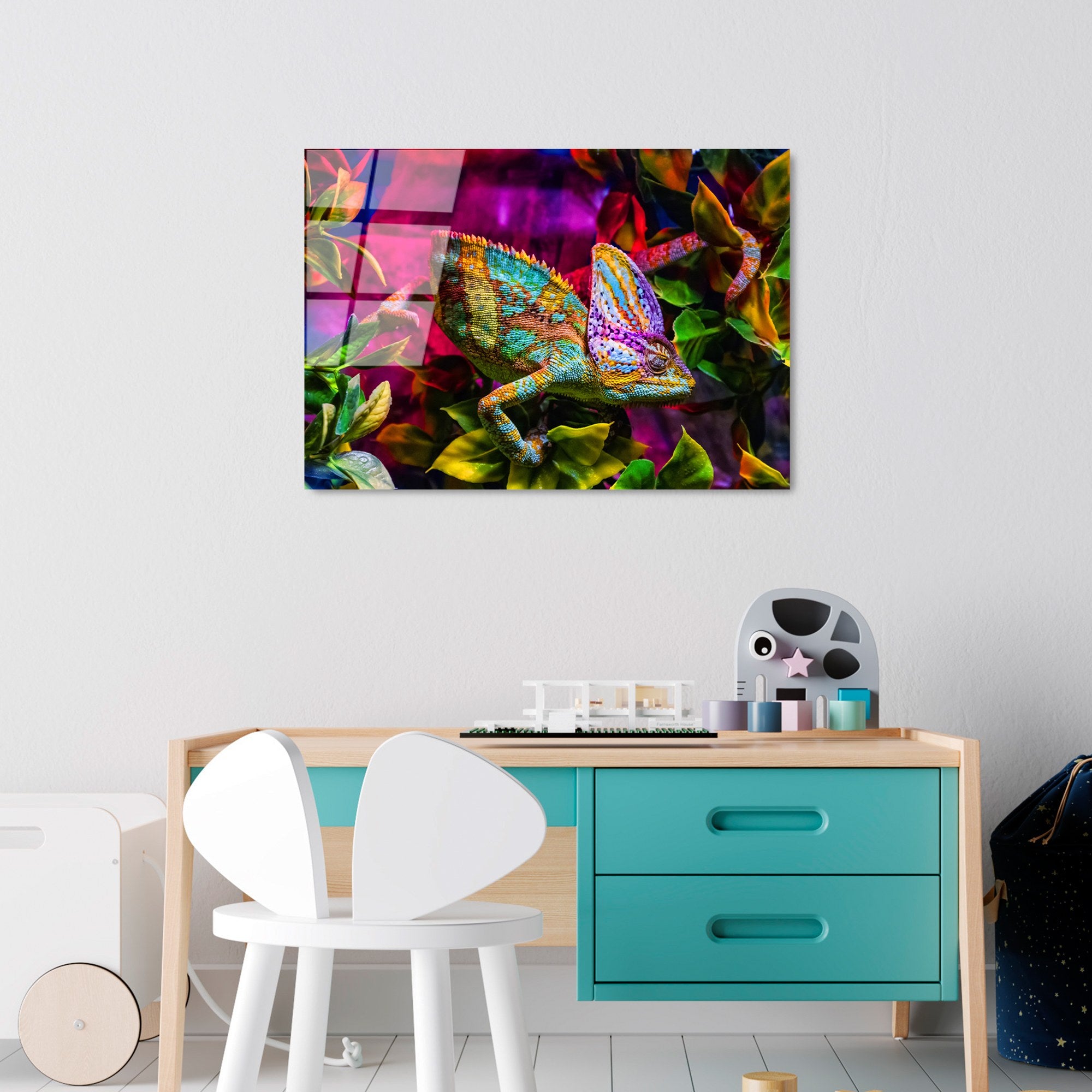 Quadro Decorativo em Vidro Temperado 4 mm (50x70 cm) Multicolor – UV-281