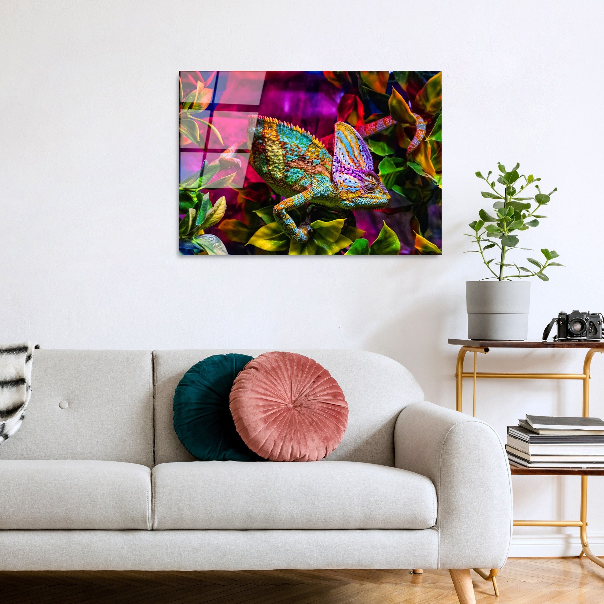 Quadro Decorativo em Vidro Temperado 4 mm (50x70 cm) Multicolor – UV-281