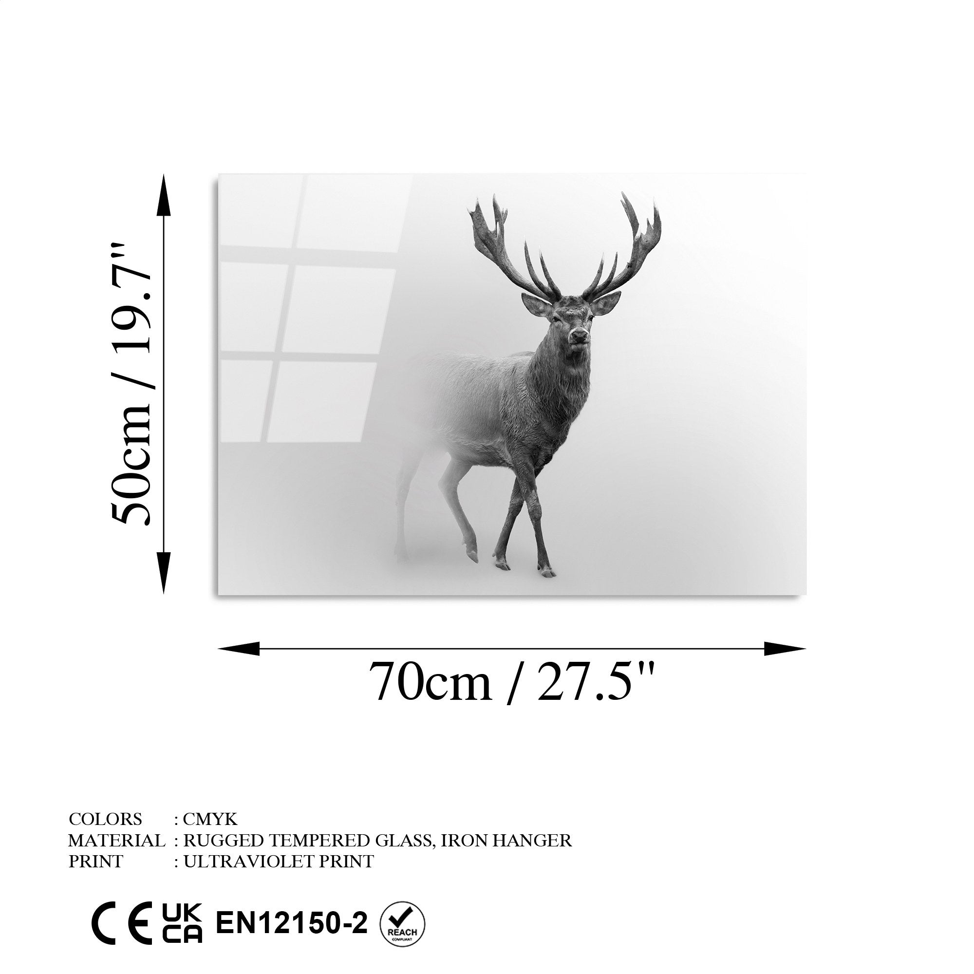 Quadro Decorativo em Vidro Temperado UV-284 50 x 70 cm – Multicolor (4 mm)