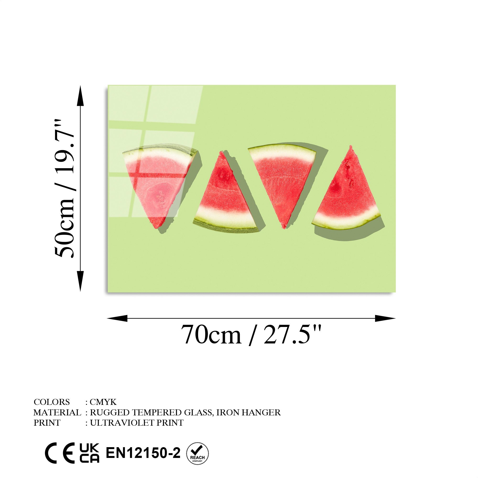 Quadro Decorativo em Vidro Temperado UV-286, Multicolor, 50 x 70 cm, 4 mm