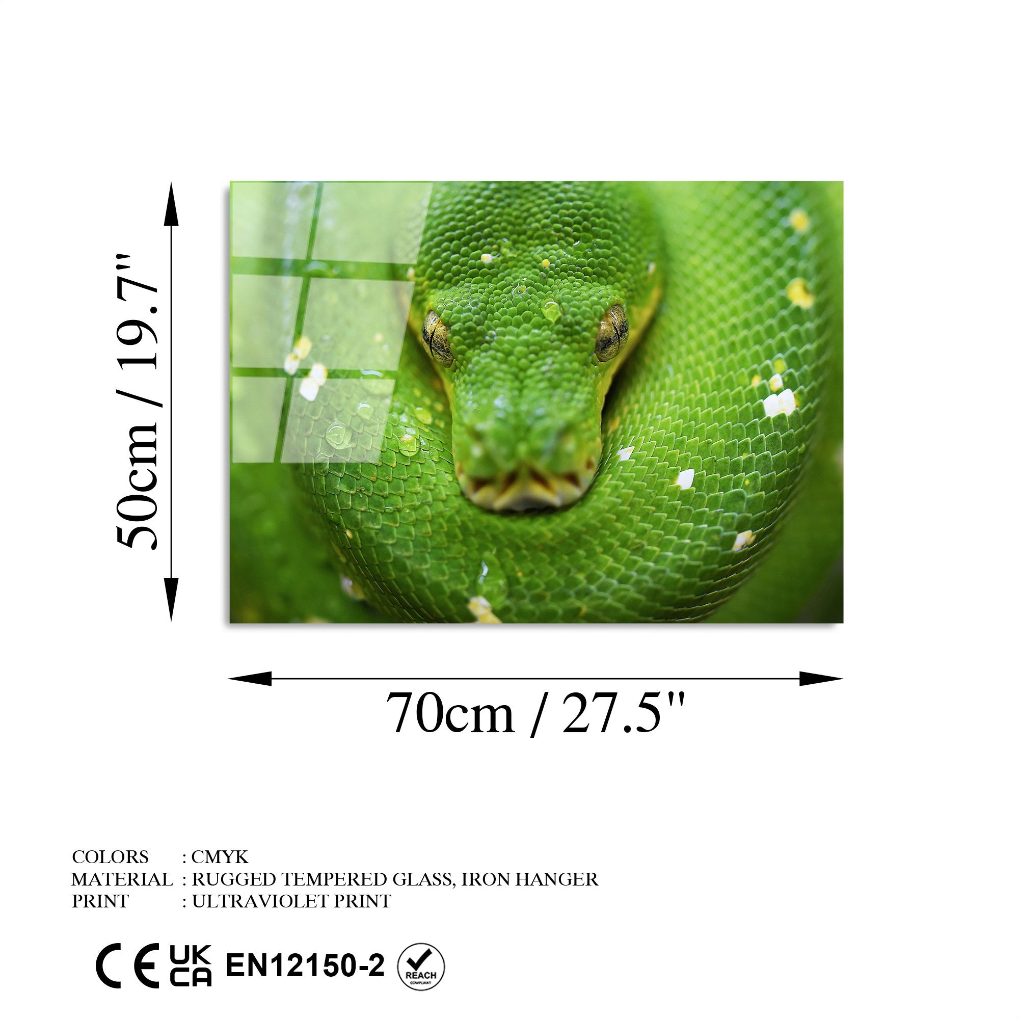 Quadro Decorativo em Vidro Temperado Multicolor 50x70 cm (4 mm) – UV-287