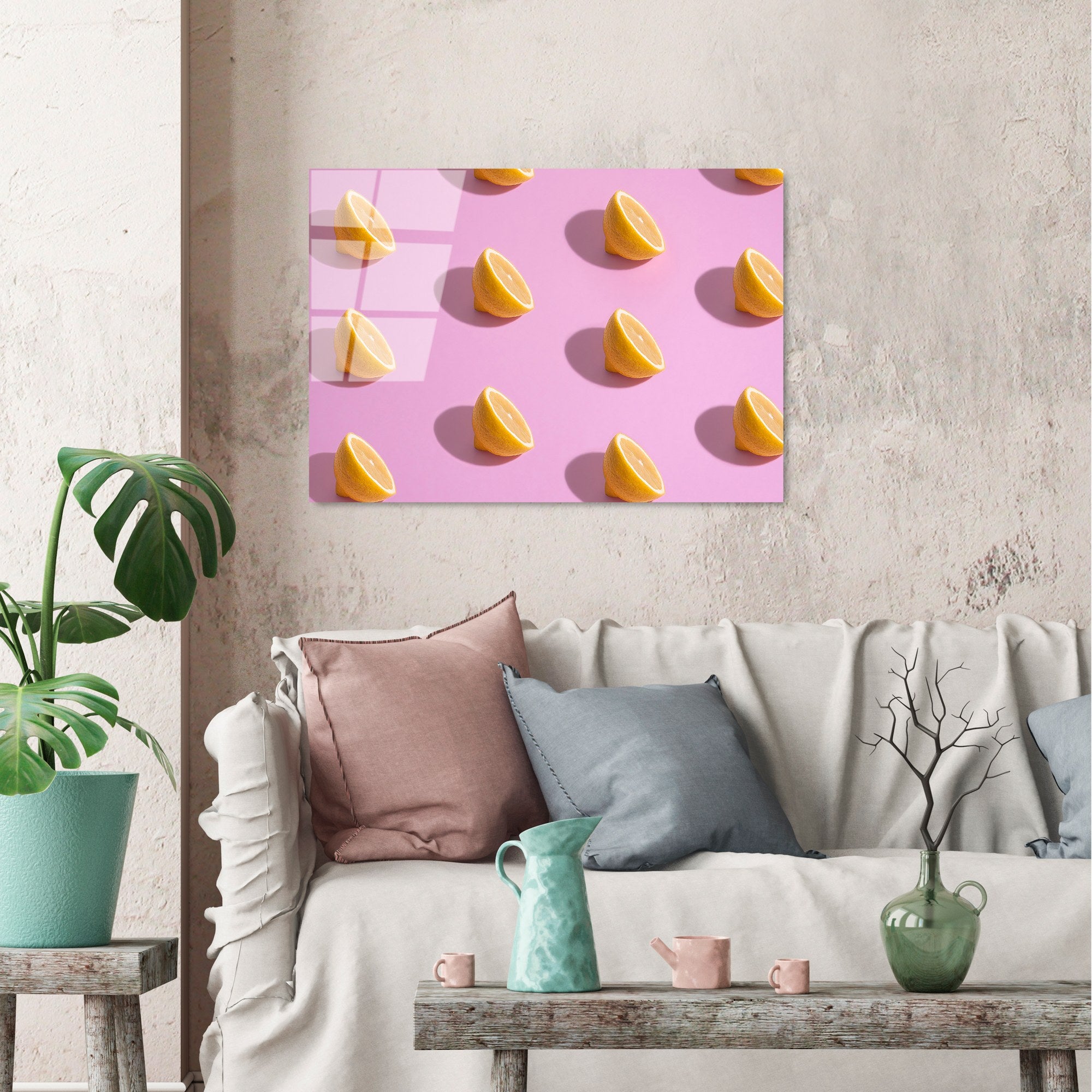 Quadro Decorativo em Vidro Temperado UV-288 50x70 cm Multicolor (4 mm)