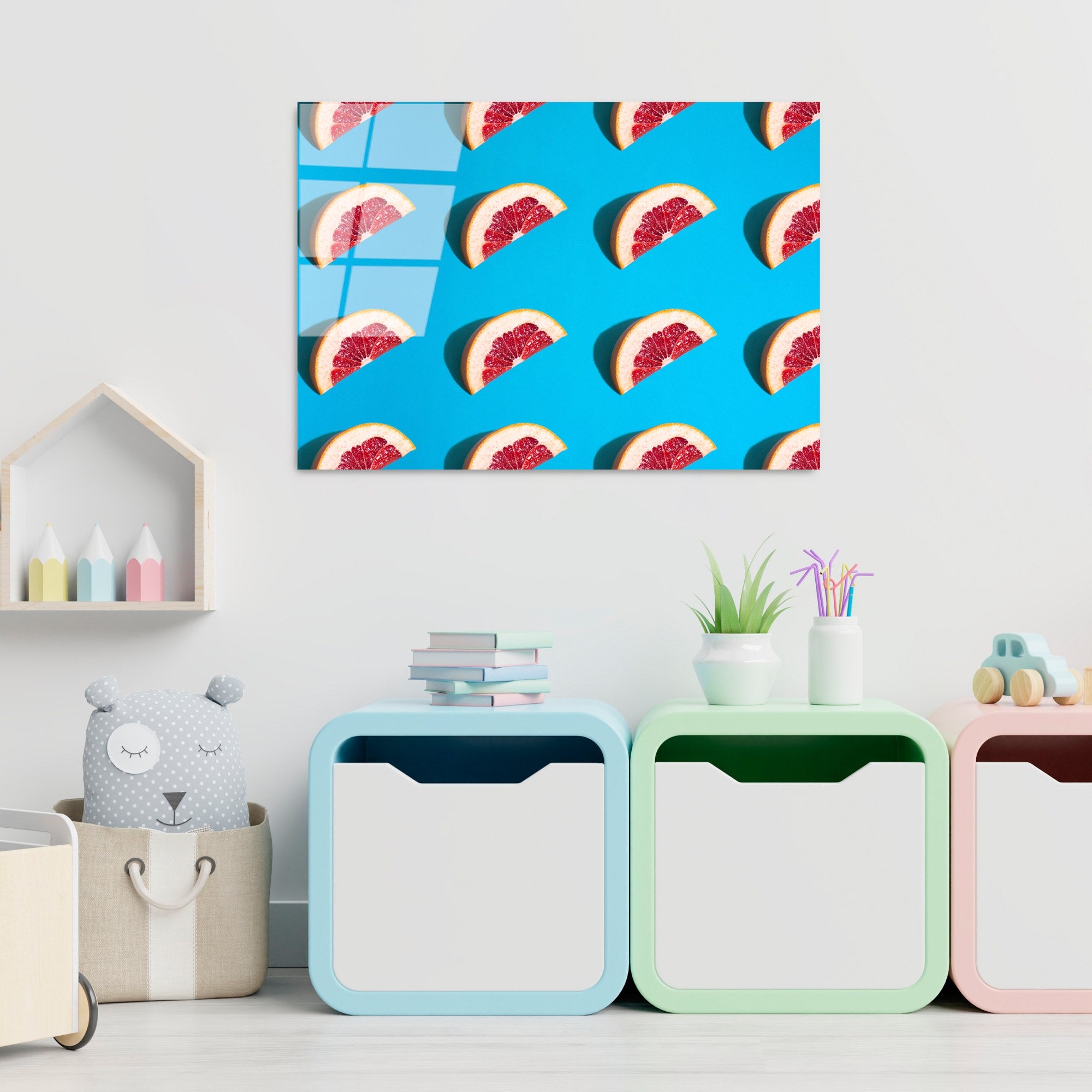 Quadro Decorativo em Vidro Temperado UV-289, Multicolor, 50x70 cm (4 mm)