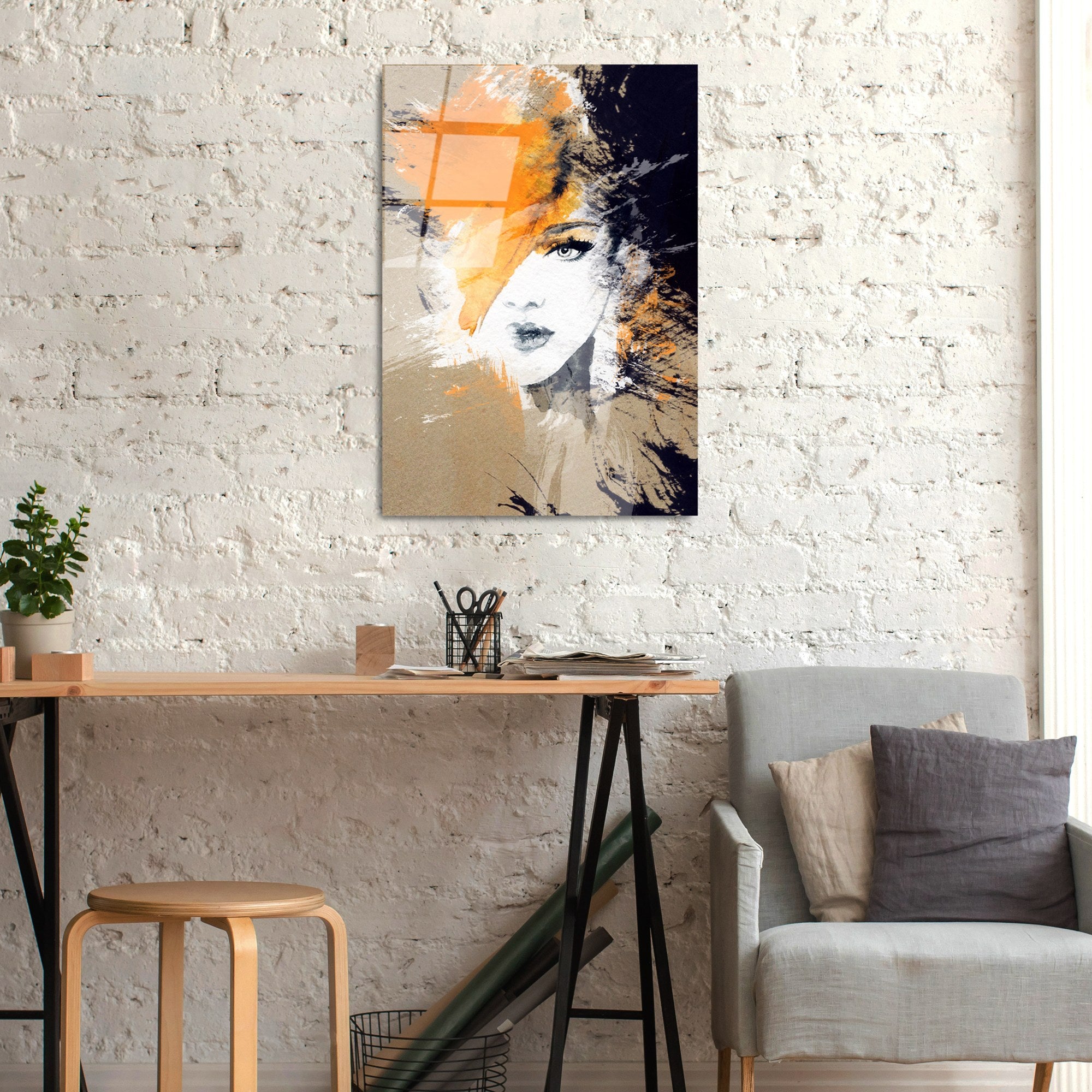 UV-293 Quadro Decorativo em Vidro Temperado 50x70 cm, Multicolor (4 mm)