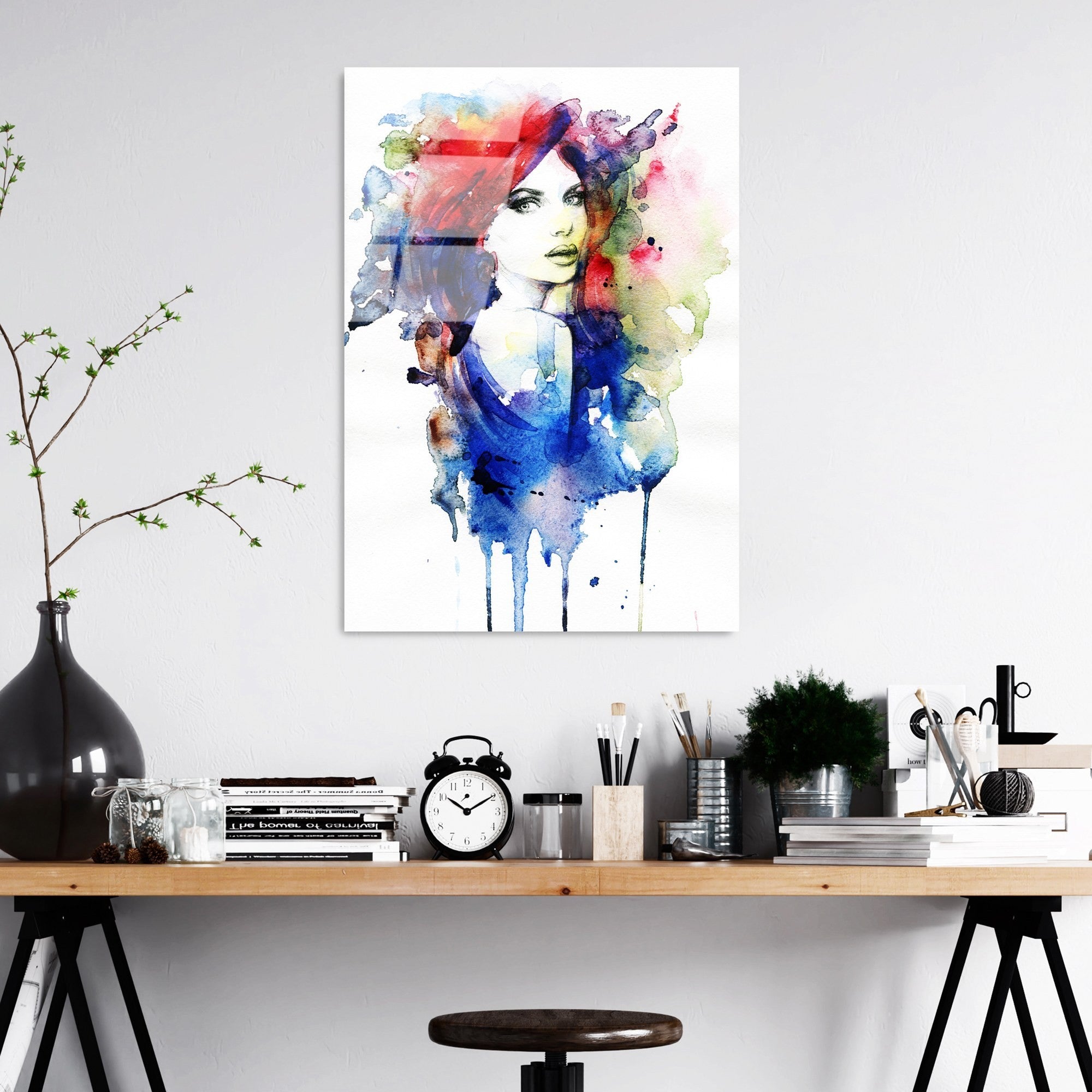 Quadro Decorativo em Vidro Temperado UV-294, Multicolor, 50 x 70 cm (4 mm)