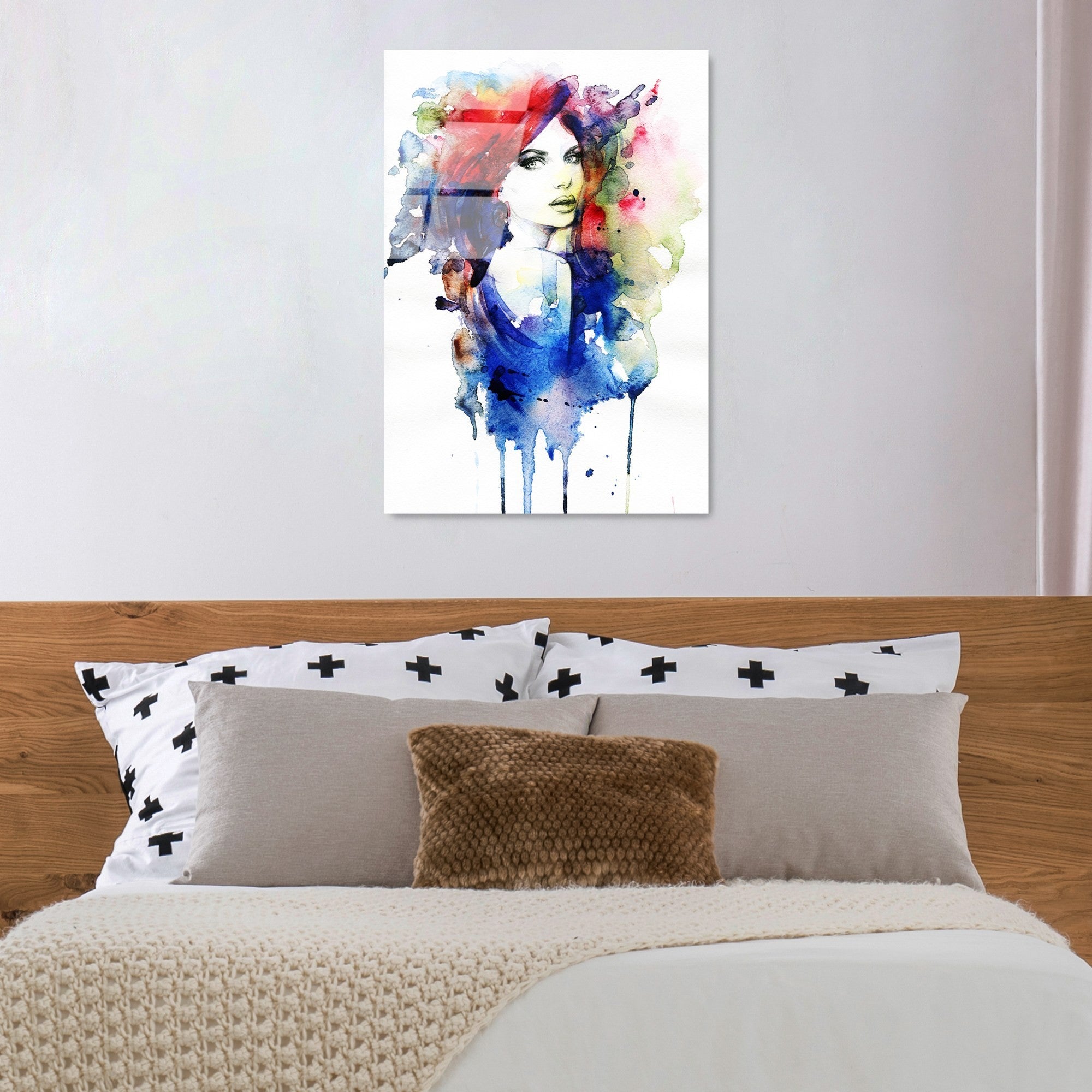 Quadro Decorativo em Vidro Temperado UV-294, Multicolor, 50 x 70 cm (4 mm)