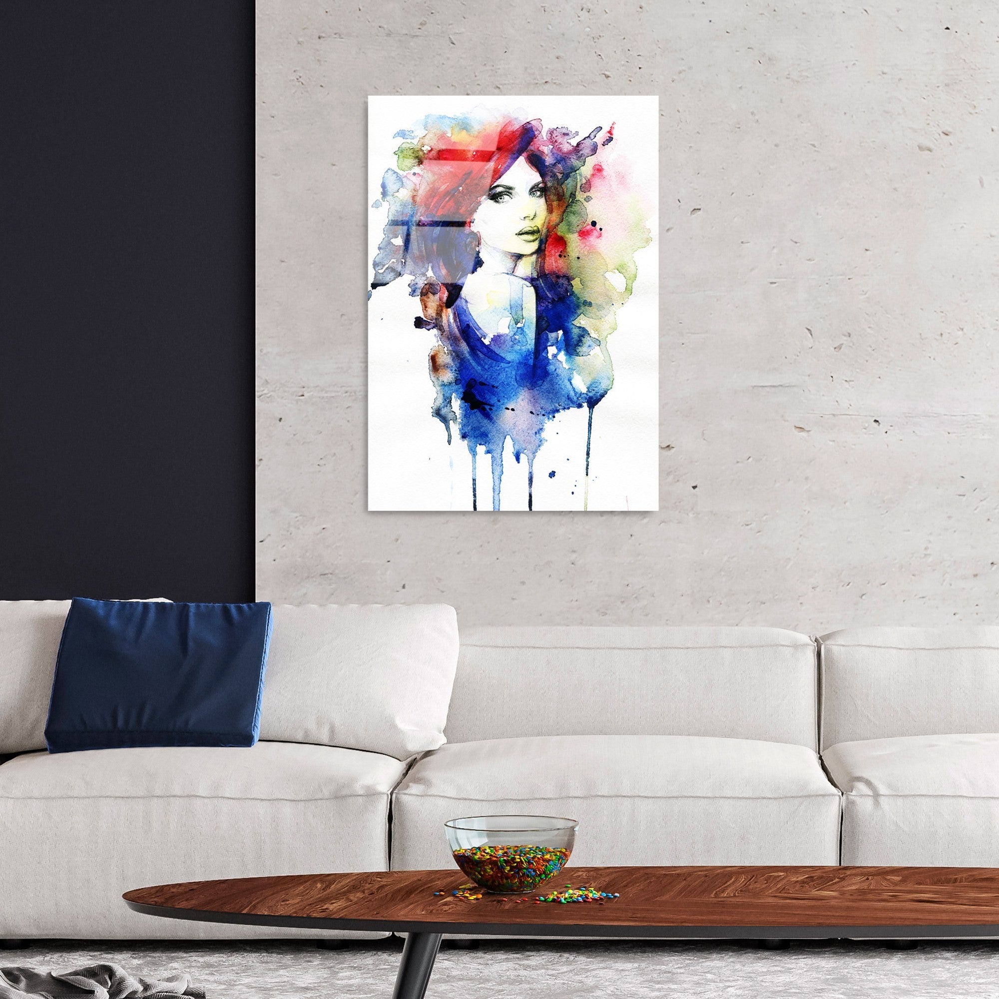 Quadro Decorativo em Vidro Temperado UV-294, Multicolor, 50 x 70 cm (4 mm)