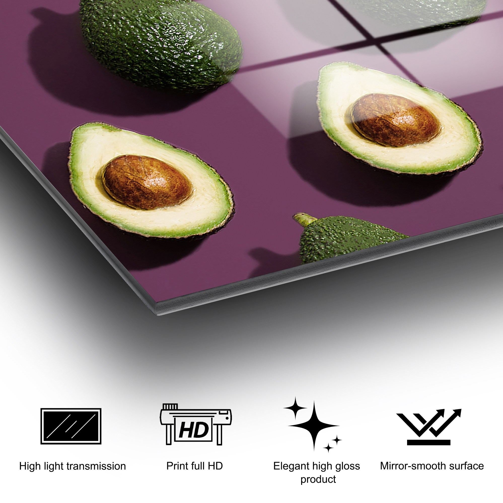 Quadro Decorativo em Vidro Temperado 4 mm (50 x 70 cm) Multicolor – UV-298