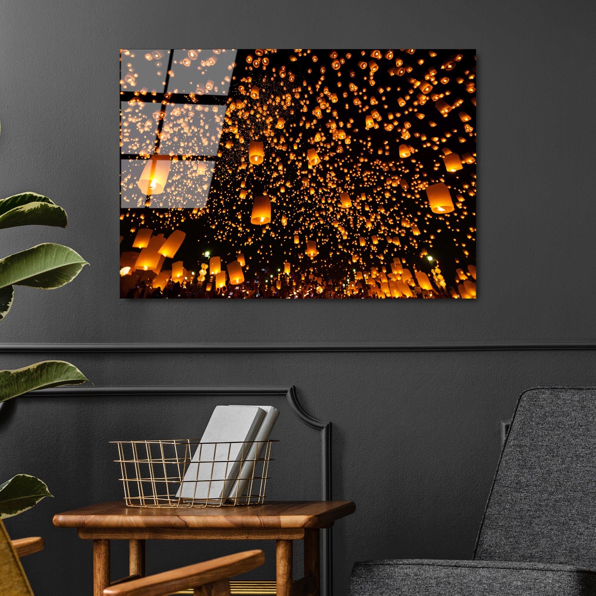 Quadro Decorativo em Vidro Temperado UV-302, 50 x 70 cm, Multicolor, 4 mm