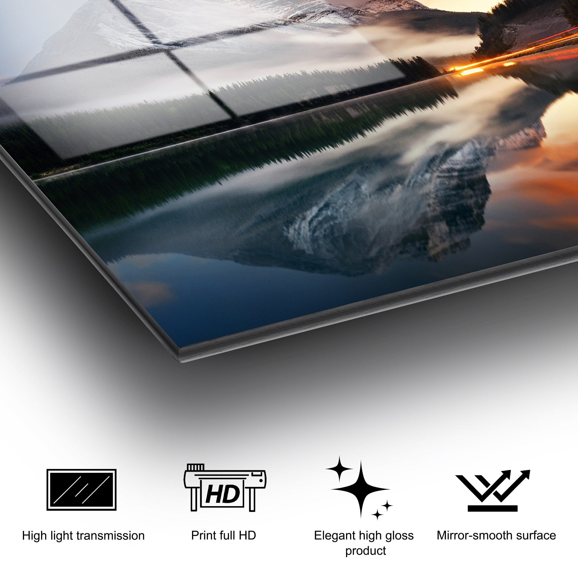 Quadro Decorativo em Vidro Temperado UV-304, Multicolor, 50 x 70 cm (4 mm)