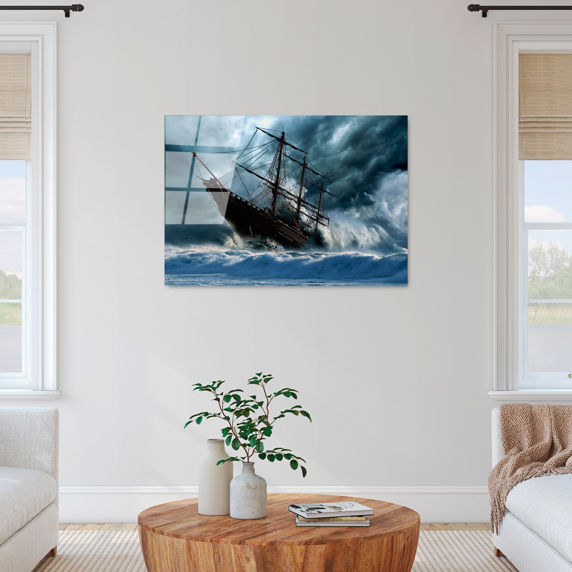 Quadro Decorativo em Vidro Temperado UV-307, Multicolor, 50 x 70 cm (4 mm)