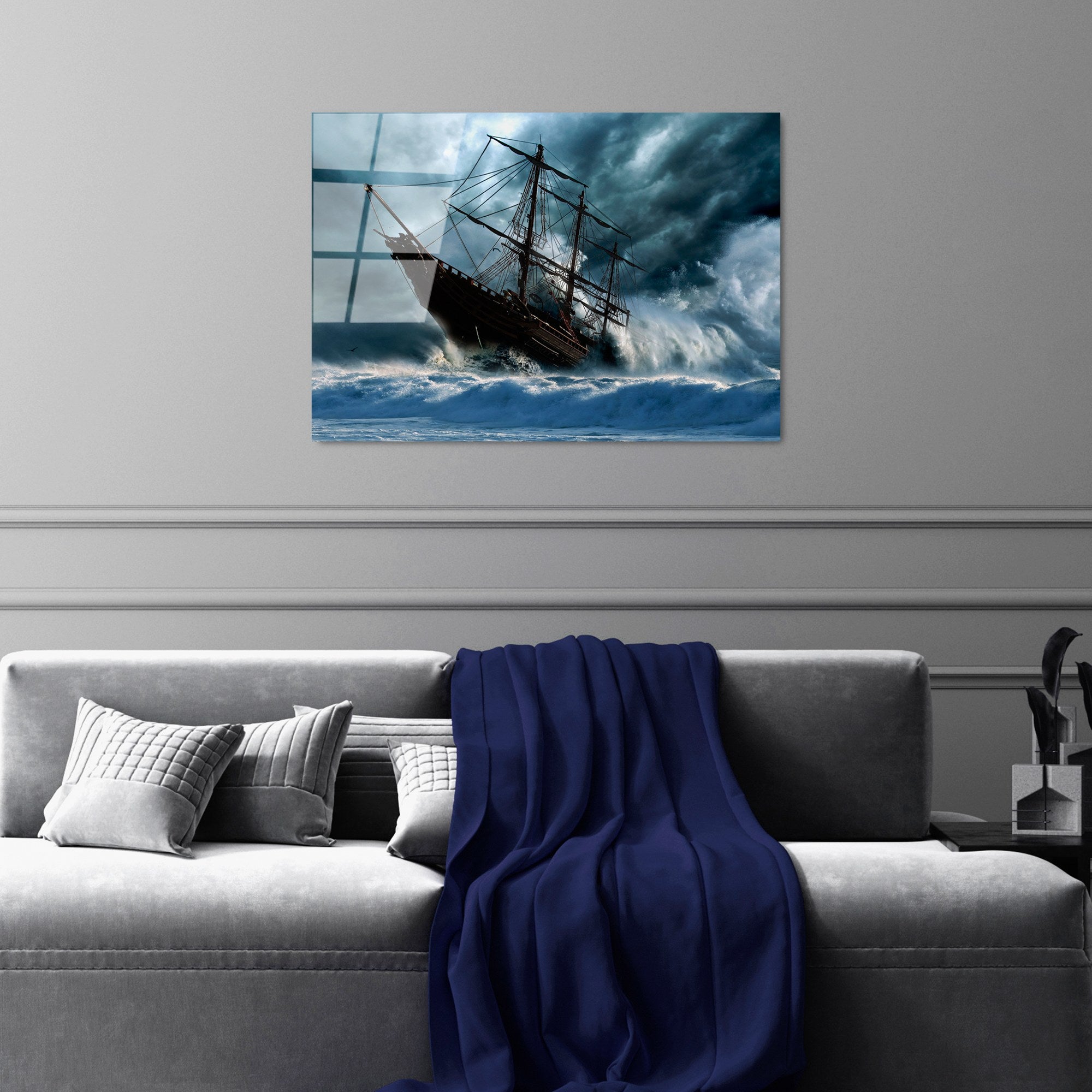 Quadro Decorativo em Vidro Temperado UV-307, Multicolor, 50 x 70 cm (4 mm)