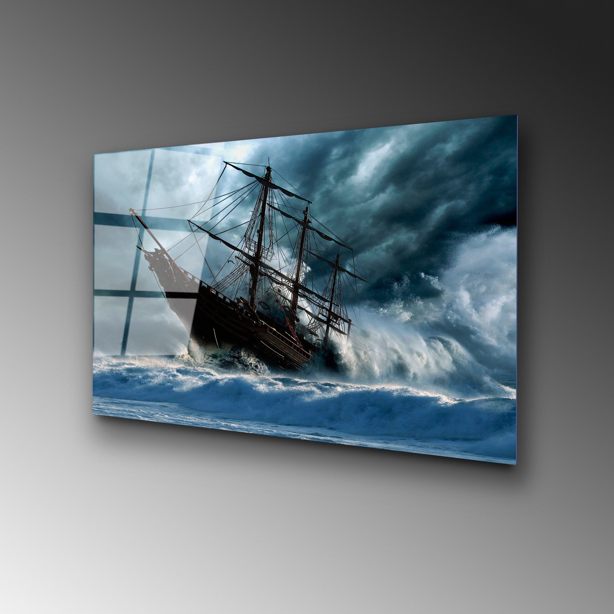 Quadro Decorativo em Vidro Temperado UV-307, Multicolor, 50 x 70 cm (4 mm)