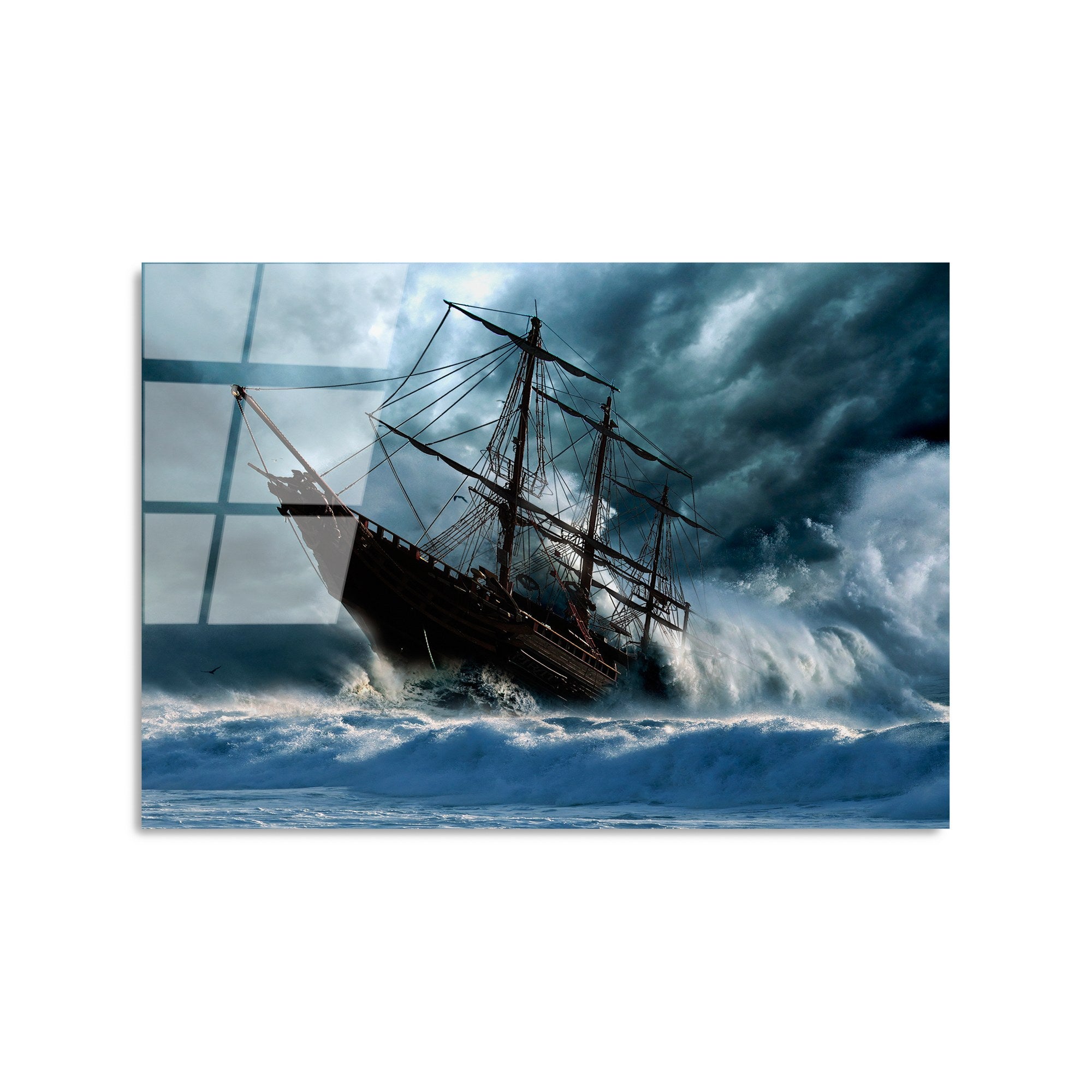 Quadro Decorativo em Vidro Temperado UV-307, Multicolor, 50 x 70 cm (4 mm)