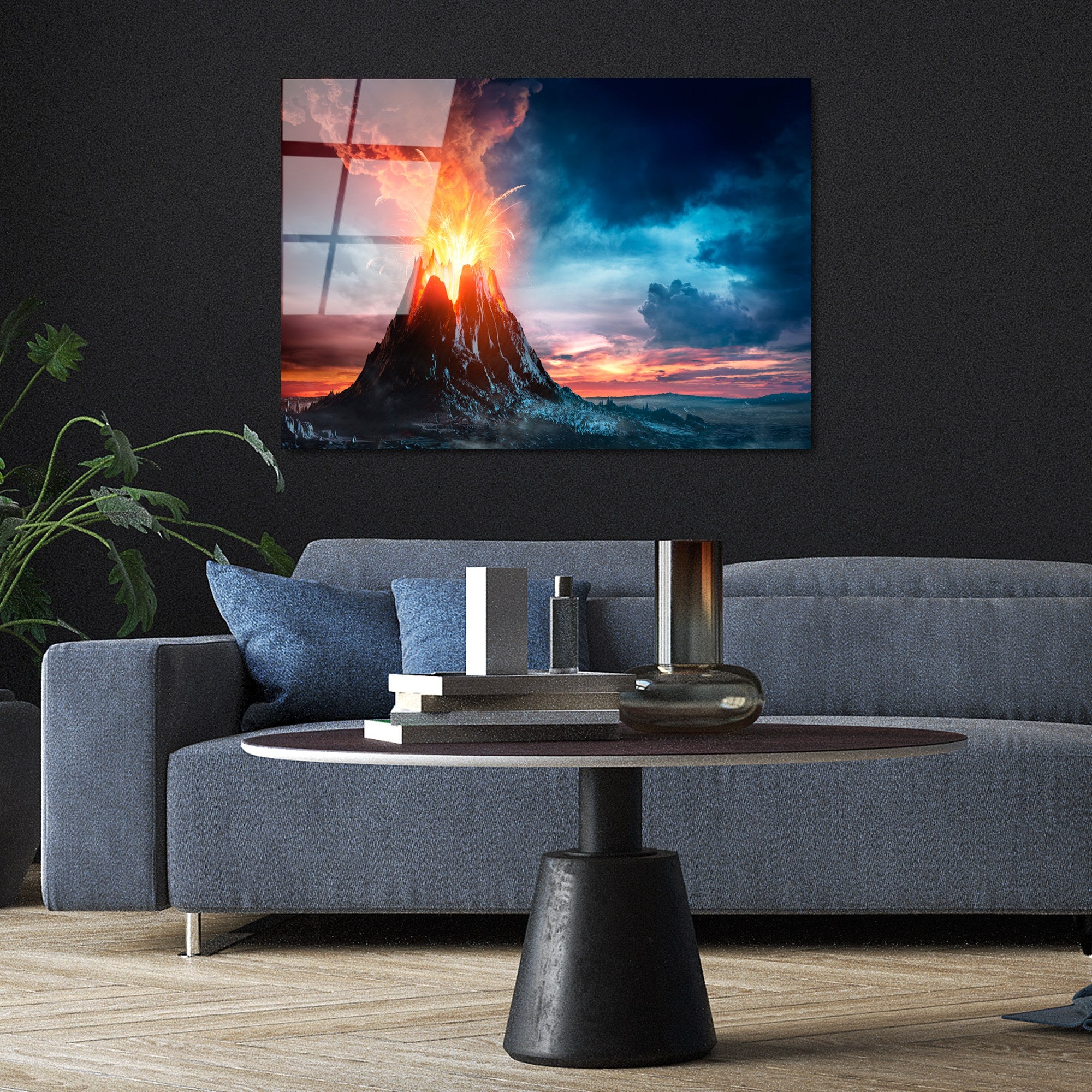 Quadro Decorativo em Vidro Temperado UV-310 (50 x 70 cm), Multicolor, 4 mm