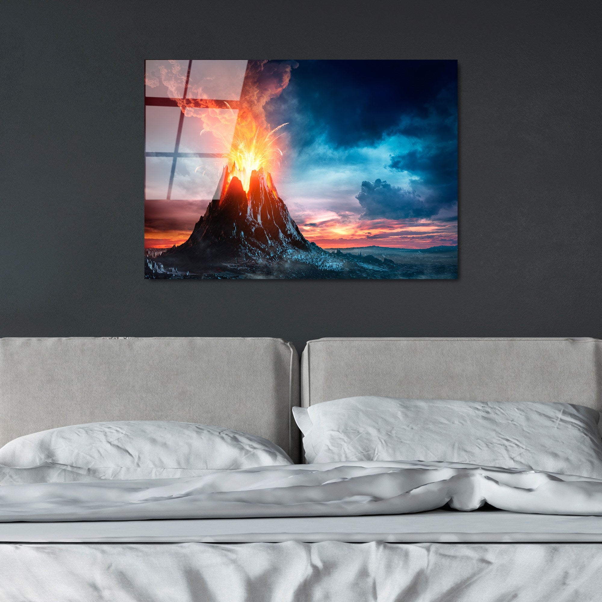 Quadro Decorativo em Vidro Temperado UV-310 (50 x 70 cm), Multicolor, 4 mm