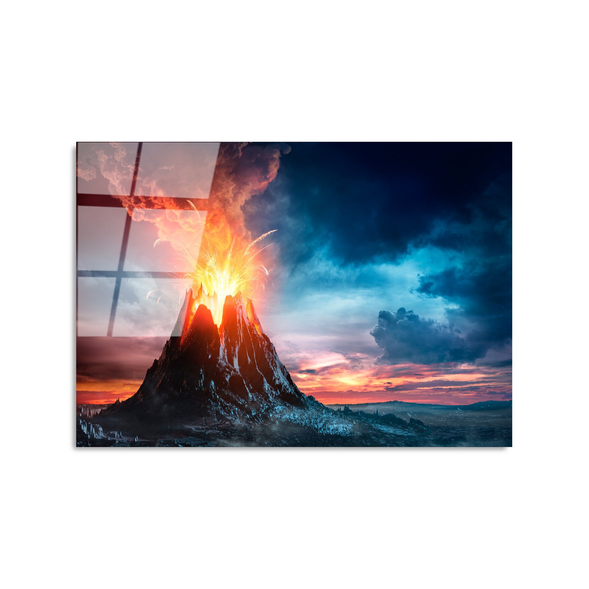 Quadro Decorativo em Vidro Temperado UV-310 (50 x 70 cm), Multicolor, 4 mm