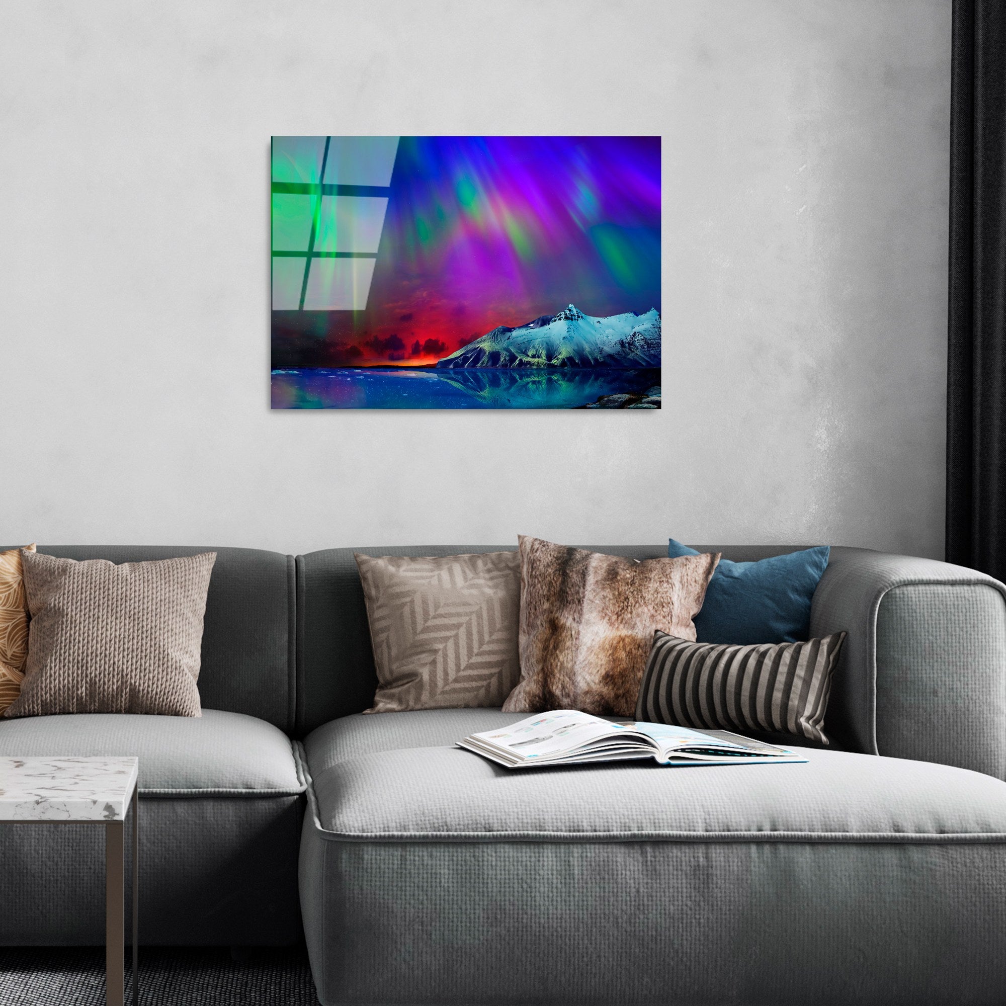 Quadro Decorativo em Vidro Temperado UV-314, Multicolor, 50 x 70 cm (4 mm)