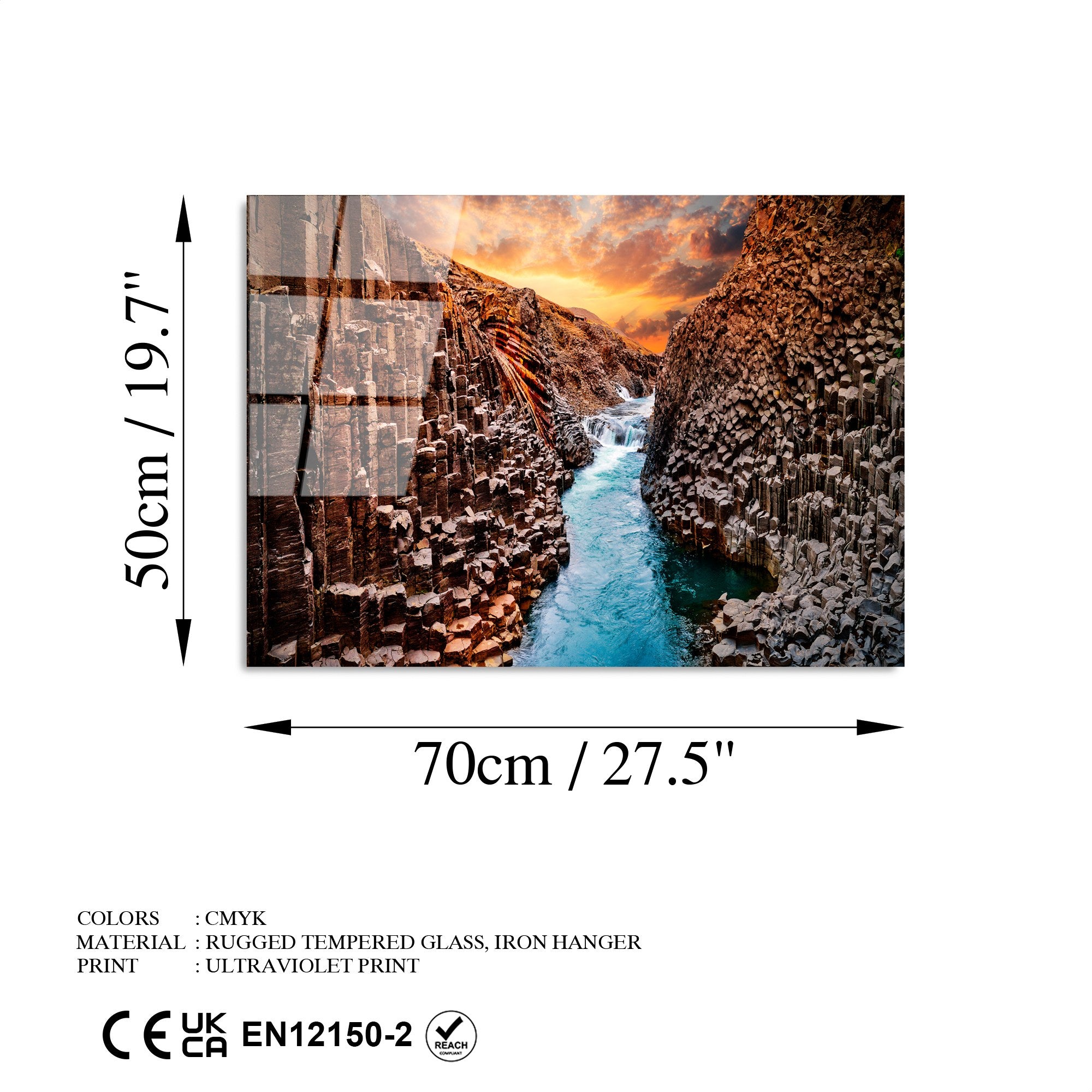 Quadro Decorativo em Vidro Temperado Multicolor 50x70 cm UV-315 (4 mm)