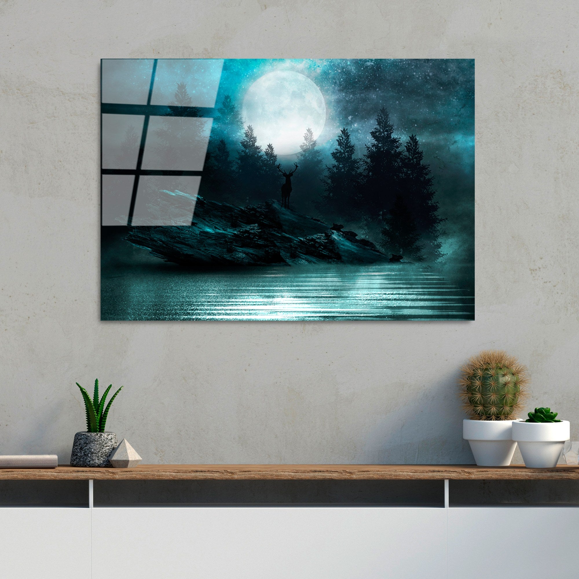 Quadro Decorativo em Vidro Temperado UV-318, Multicolor, 50 x 70 cm (4 mm)