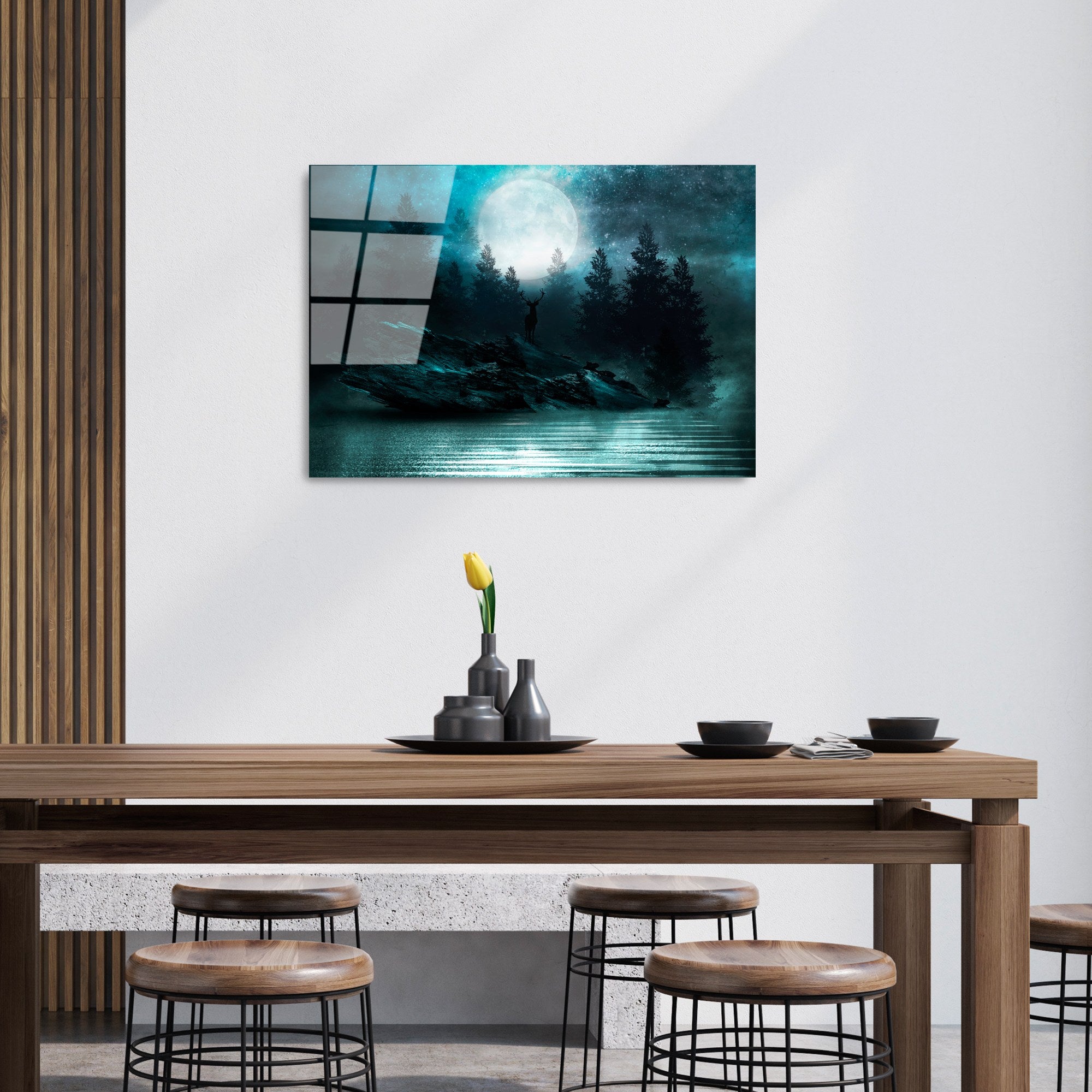 Quadro Decorativo em Vidro Temperado UV-318, Multicolor, 50 x 70 cm (4 mm)