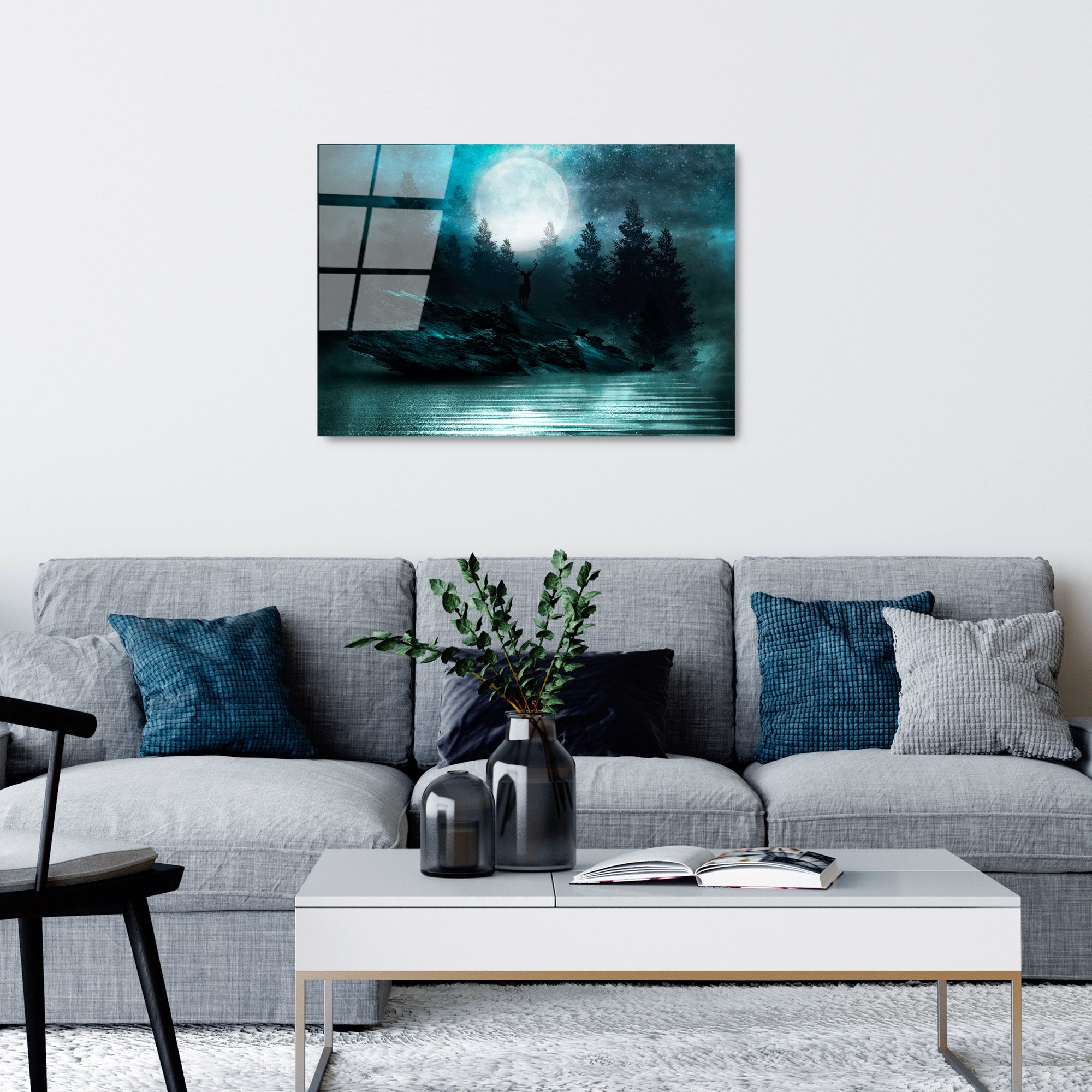 Quadro Decorativo em Vidro Temperado UV-318, Multicolor, 50 x 70 cm (4 mm)