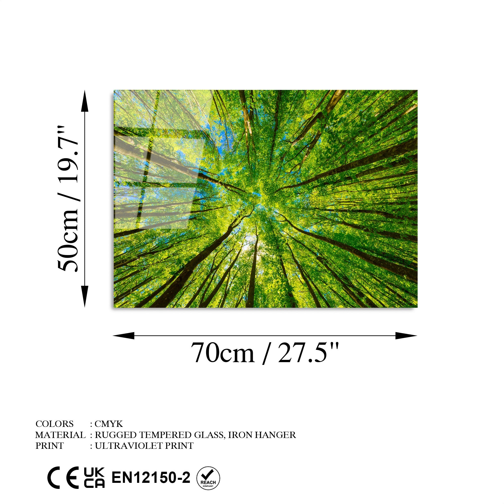 Quadro Decorativo em Vidro Temperado Multicolor UV-319, 50 x 70 cm (4 mm) — Brilho e Durabilidade