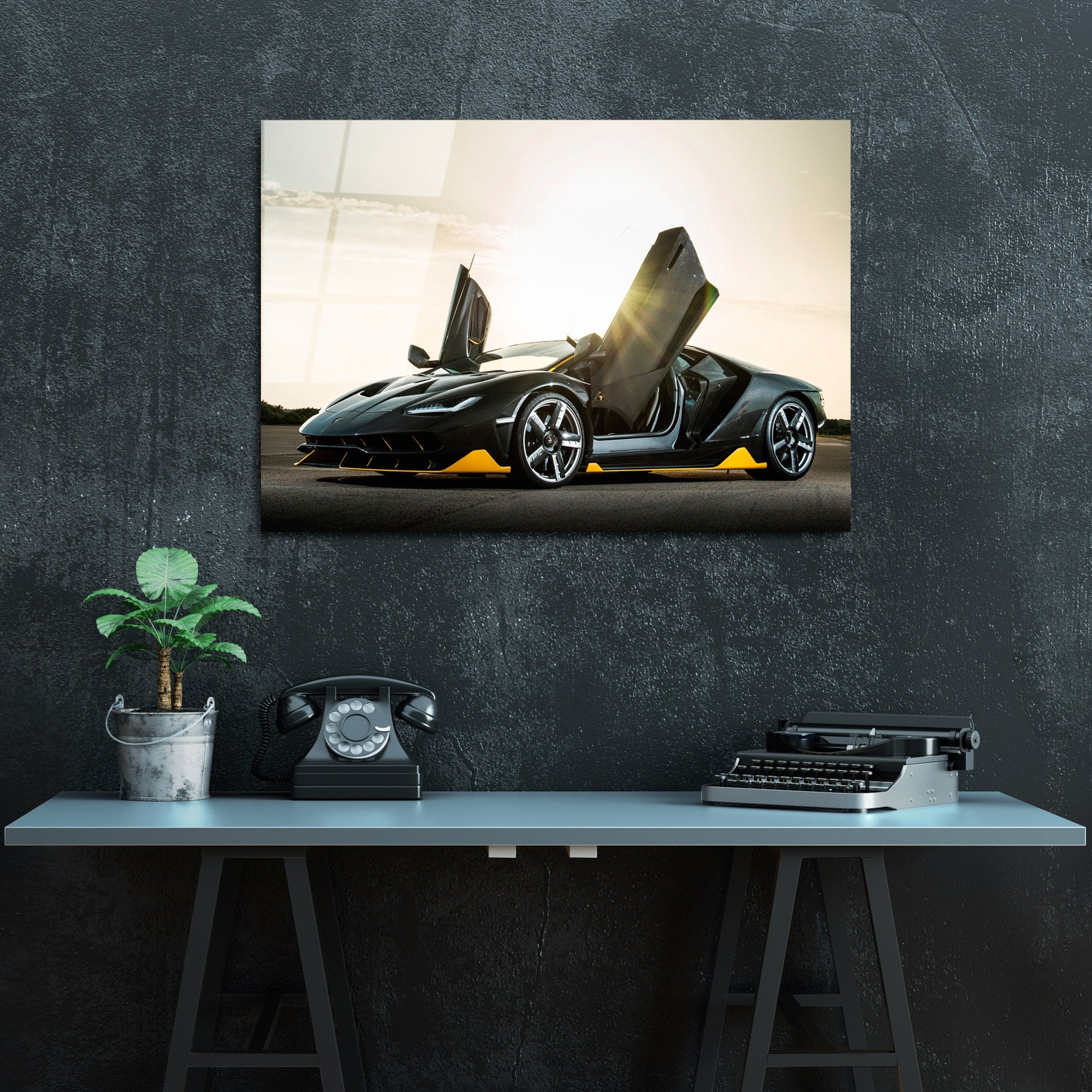 Quadro Decorativo em Vidro 100% Temperado UV-332, 50 x 70 cm, Multicolor, 4 mm