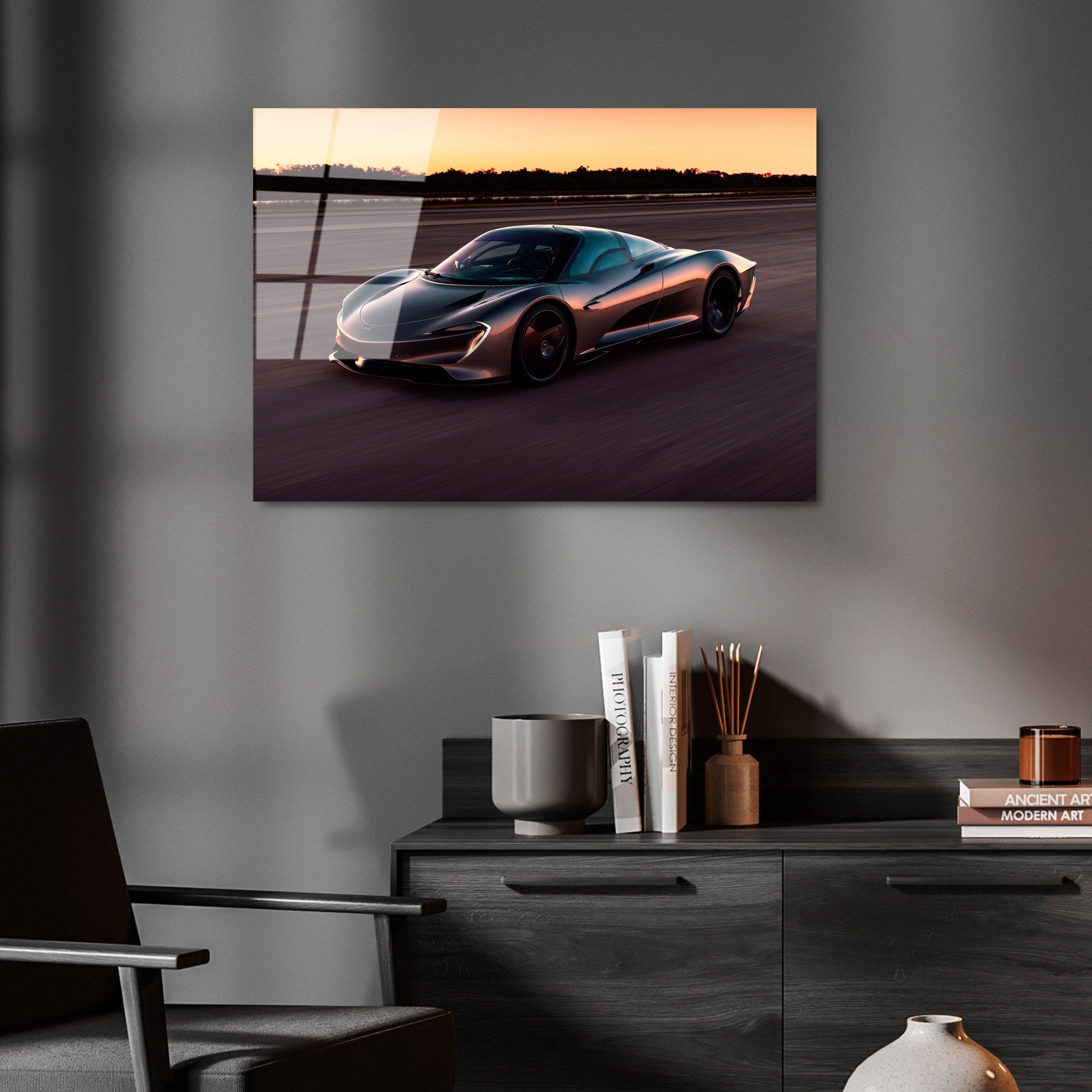 Quadro Decorativo em Vidro Temperado 100% UV-333, Multicolor, 50 x 70 cm (4 mm)