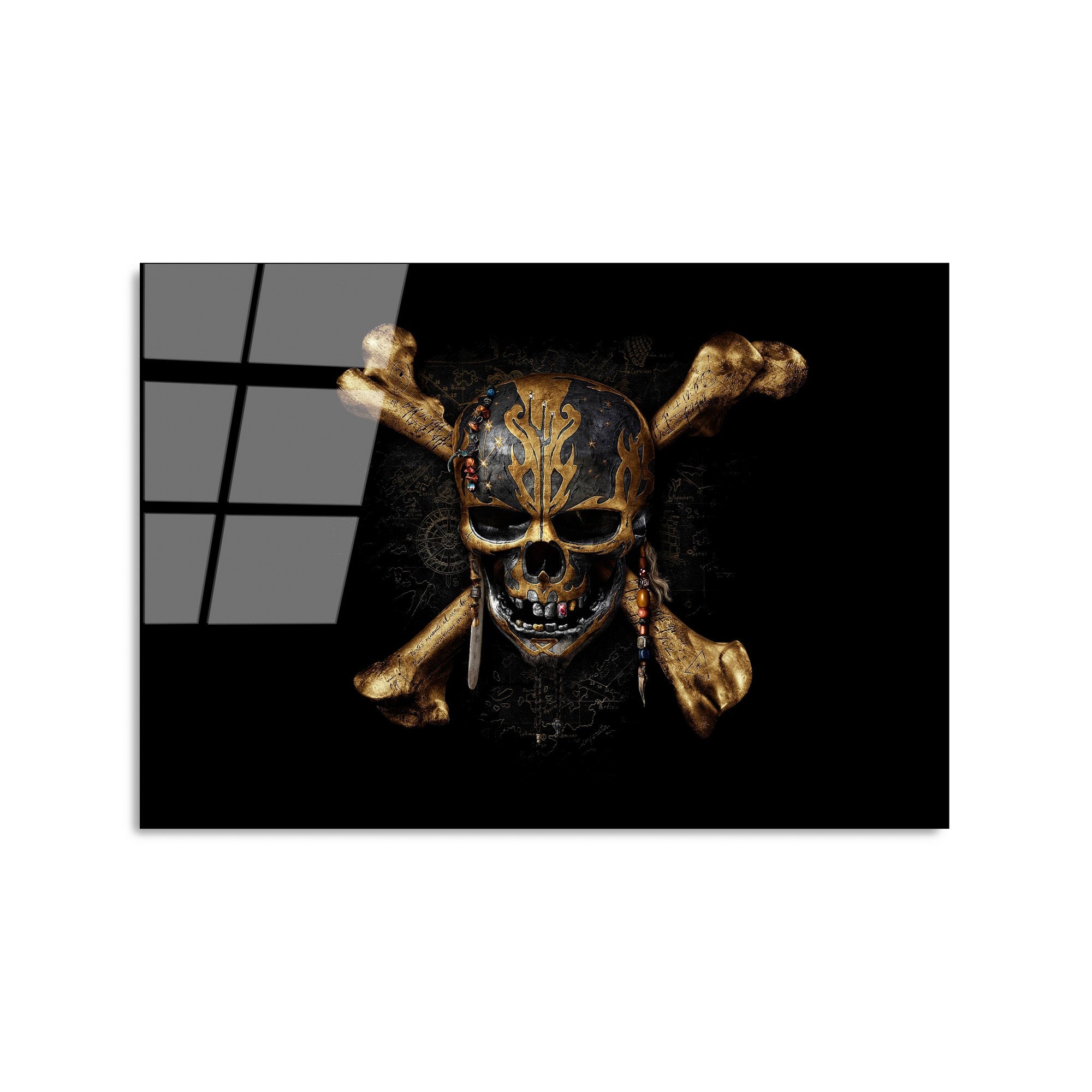 Quadro Decorativo em Vidro Temperado UV-336, Multicor, 50 x 70 cm, 4 mm