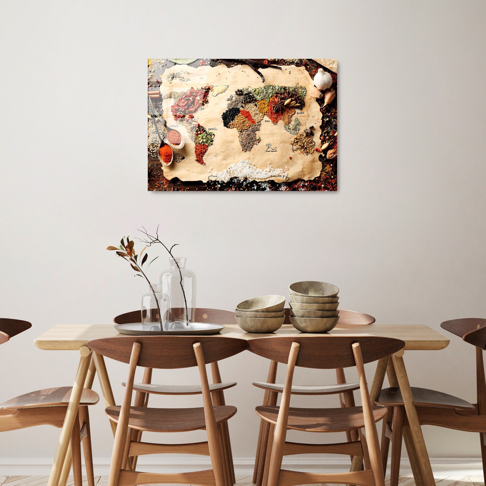 Quadro Decorativo em Vidro Temperado 4 mm UV-337, 50 x 70 cm, Multicolor (Ref. 123BZM1431)