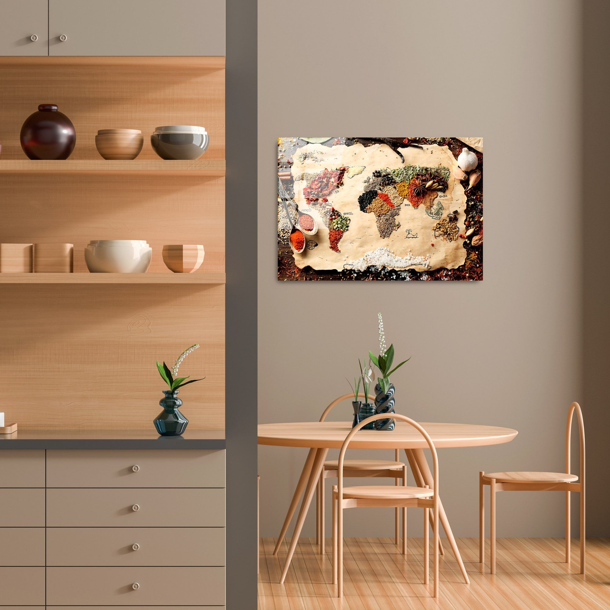 Quadro Decorativo em Vidro Temperado 4 mm UV-337, 50 x 70 cm, Multicolor (Ref. 123BZM1431)